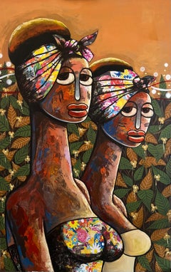 Maiden - 21st Century, Contemporary, Figurative. Neo-Expressionism, Women, Faces