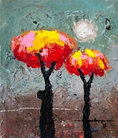 Flor Roja - Siglo XXI, Contemporáneo, Expresionismo Abstracto, Moderno