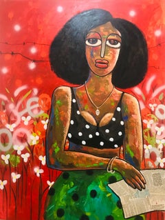 Párrafos rojos -Siglo XXI, Contemporáneo, Figurativo. Neoexpresionismo, Mujeres