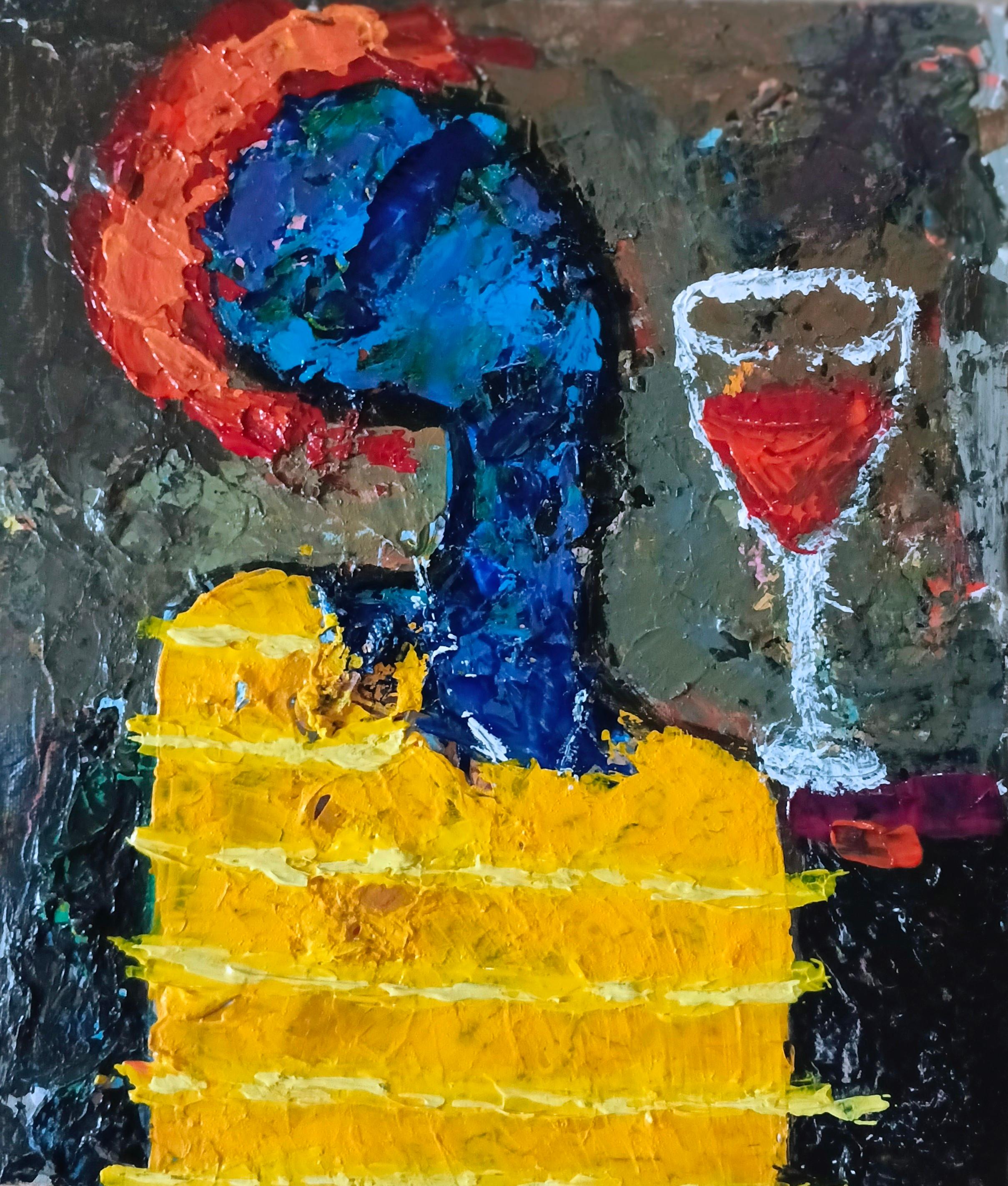 Unwind 1 -21. Jahrhundert, Zeitgenössisch, Figurative Abstraktion, Modern, Interieur