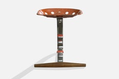 Achille and Pier Giacomo Castiglioni, Stool, Steel, Beech, Italy, 1970s