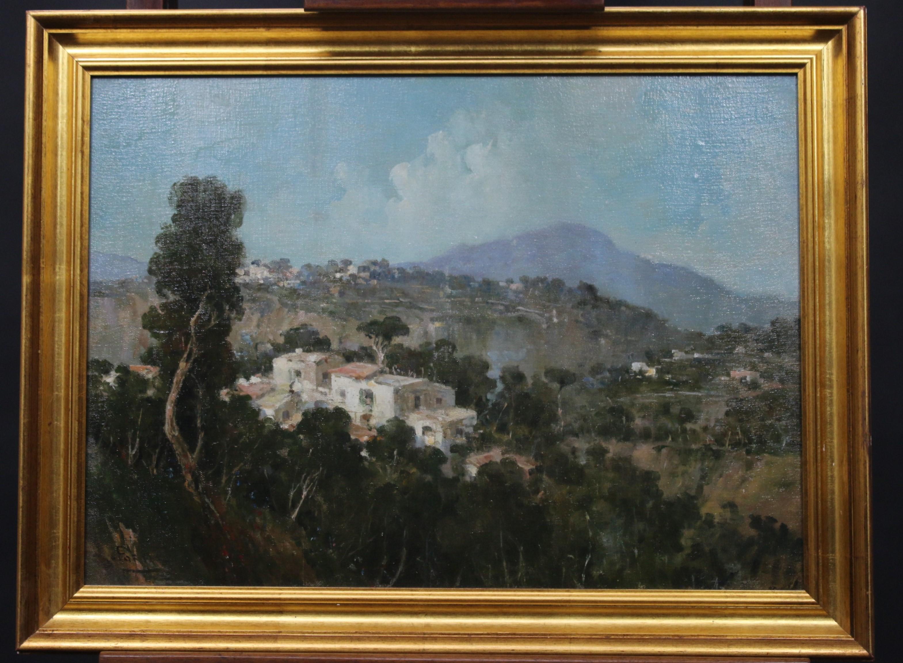 Landscape Painting Achille Befani Formis - Paysage toscan