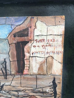 SOLDIERS - Mixed technique on cardboard by Achille Beltrame