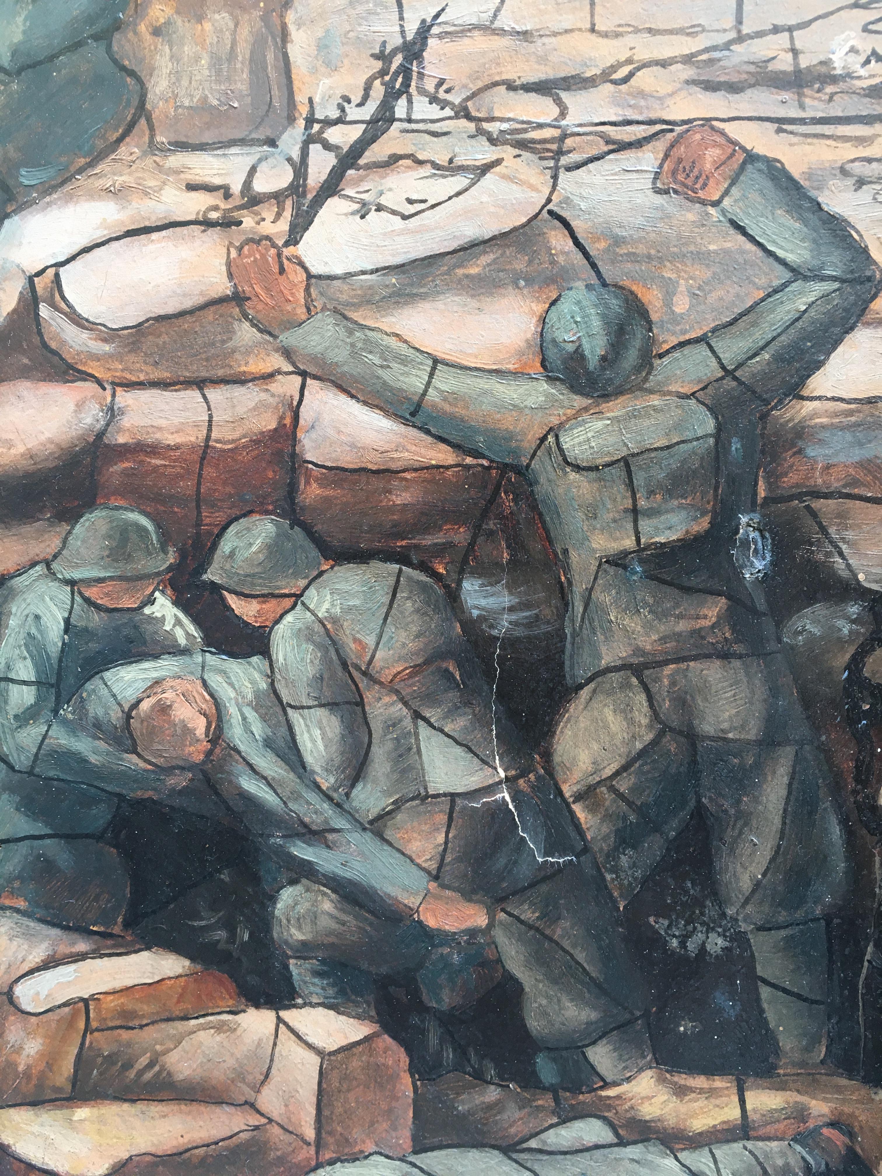 SOLDADOS - Técnica mixta sobre cartón por Achille Beltrame en venta 6