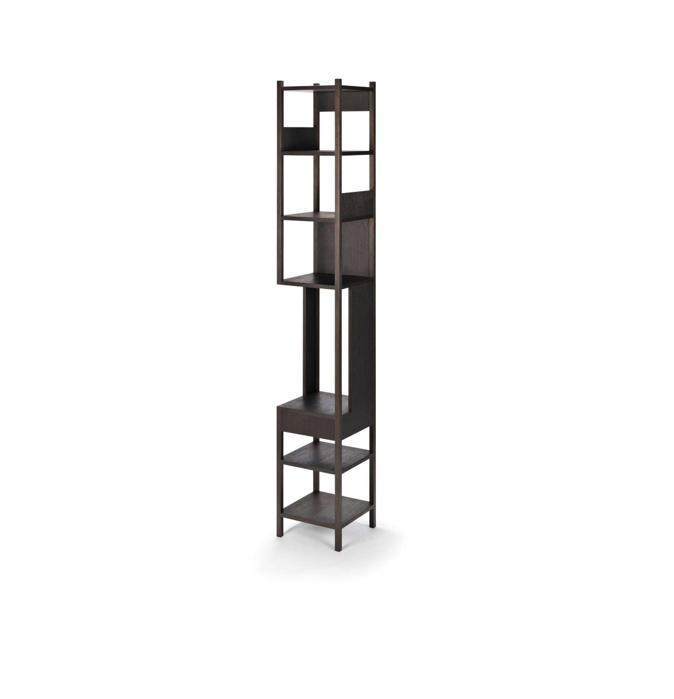 Mid-Century Modern Achille Castiglioni, 1991 Left Handed Black Oiled Oak Lungangolo For Karakter en vente