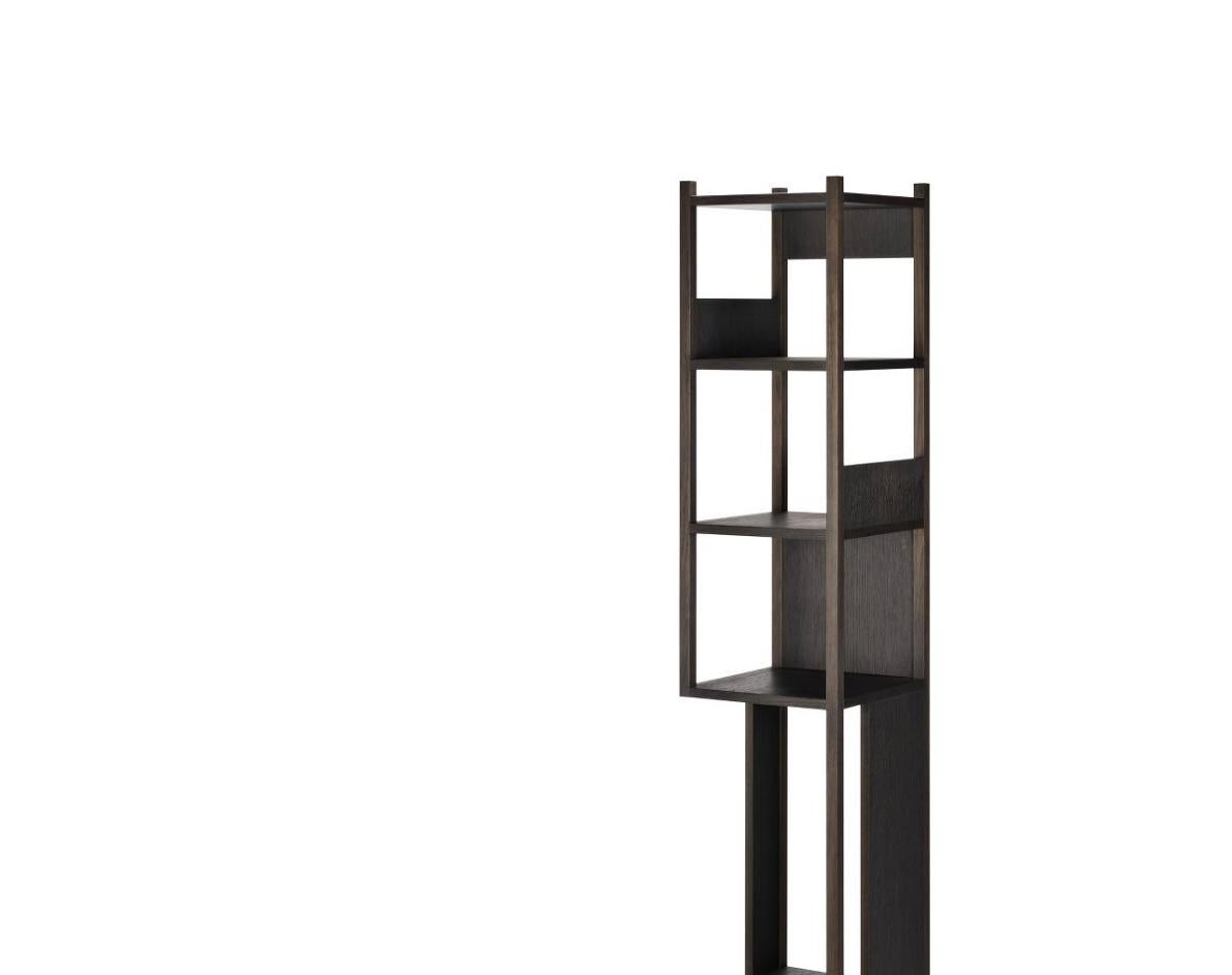 Achille Castiglioni, 1991 Left Handed Black Oiled Oak Lungangolo For Karakter Neuf - En vente à Barcelona, Barcelona