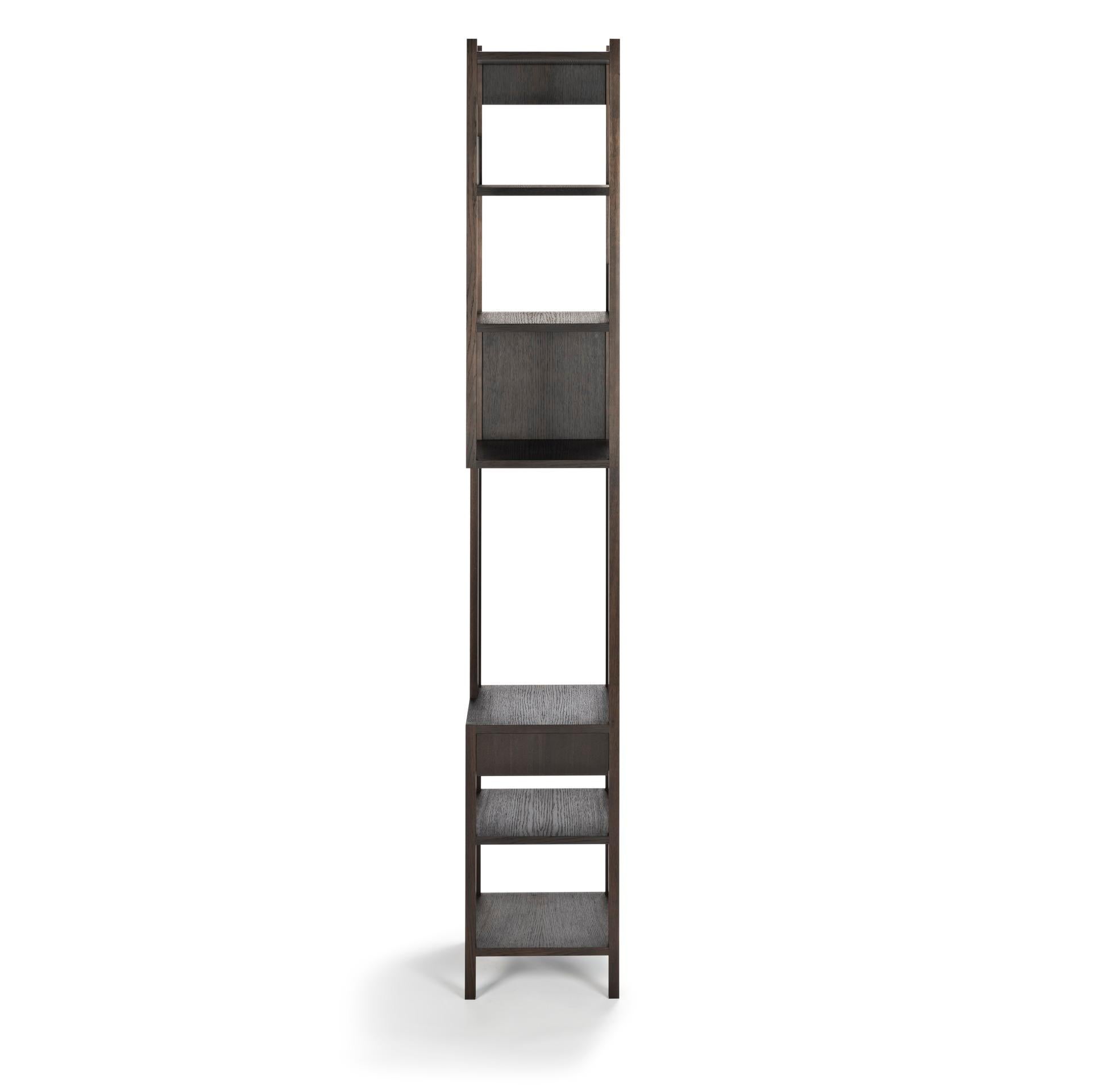 XXIe siècle et contemporain Achille Castiglioni, 1991 Left Handed Black Oiled Oak Lungangolo For Karakter en vente