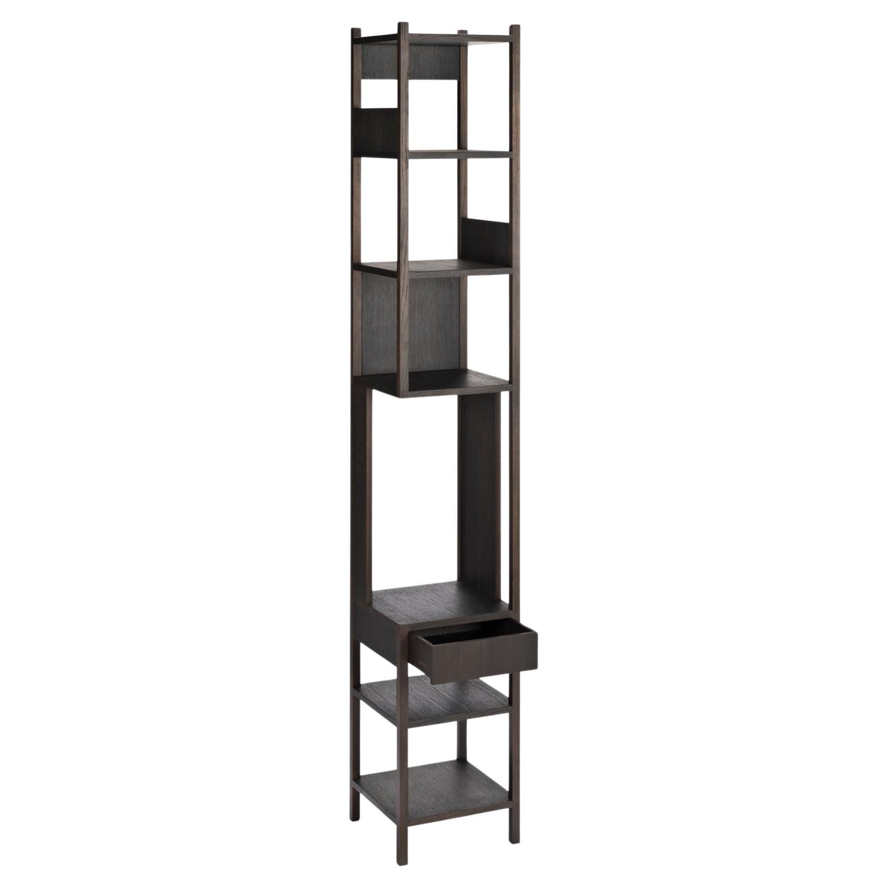 Achille Castiglioni, 1991 Left Handed Black Oiled Oak Lungangolo For Karakter