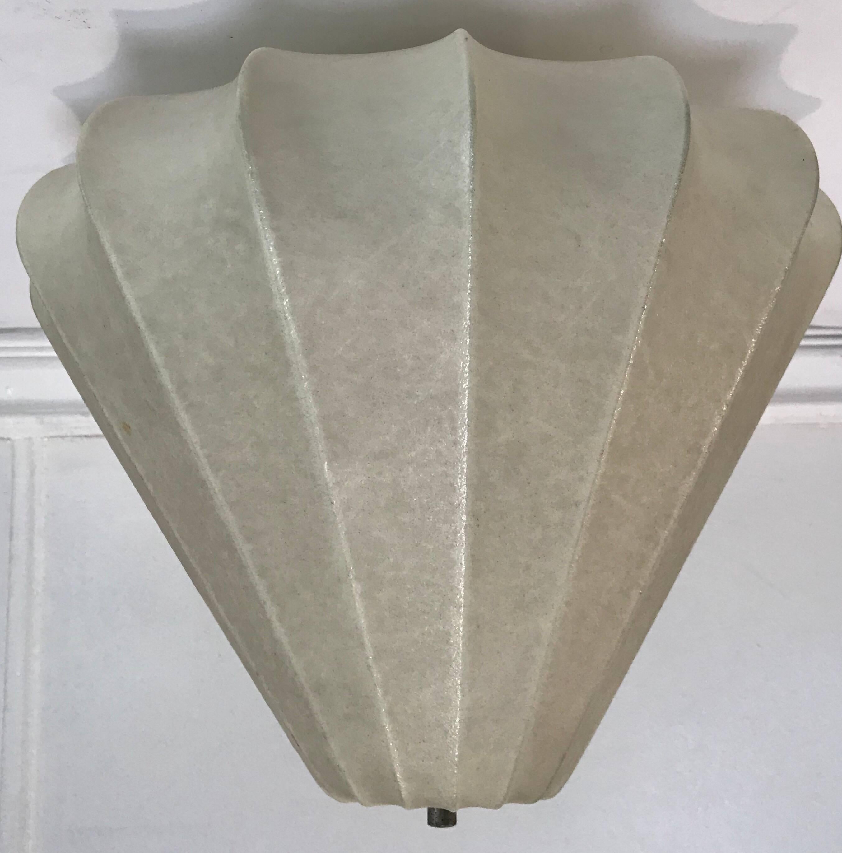 Mid-Century Modern Achille Castiglioni Cocoon Flush Ceiling Light Pendant