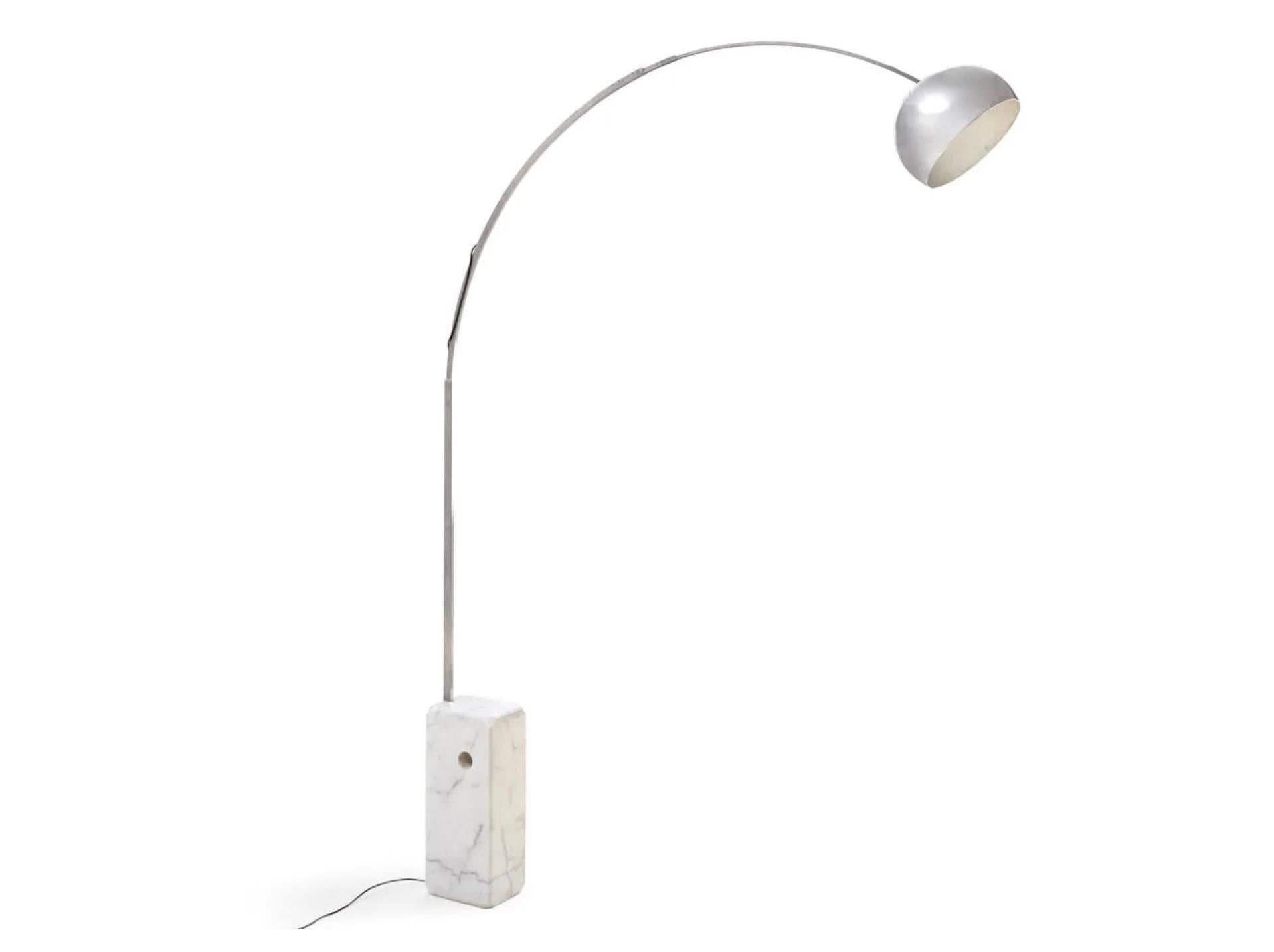 Achille Castiglioni Flos Arco Floor Lamp, Italy, Mid-20th c. In Good Condition For Sale In Los Angeles, CA