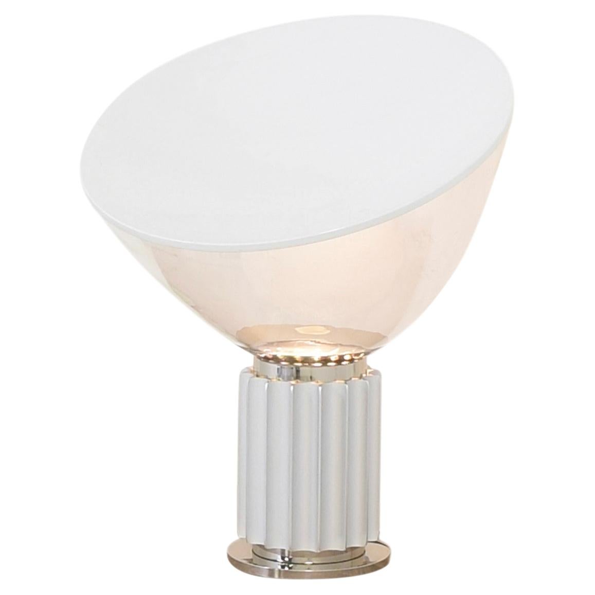Achille Castiglioni for Flos Italian Modern 'Taccia' Table Lamp, Large, Silver