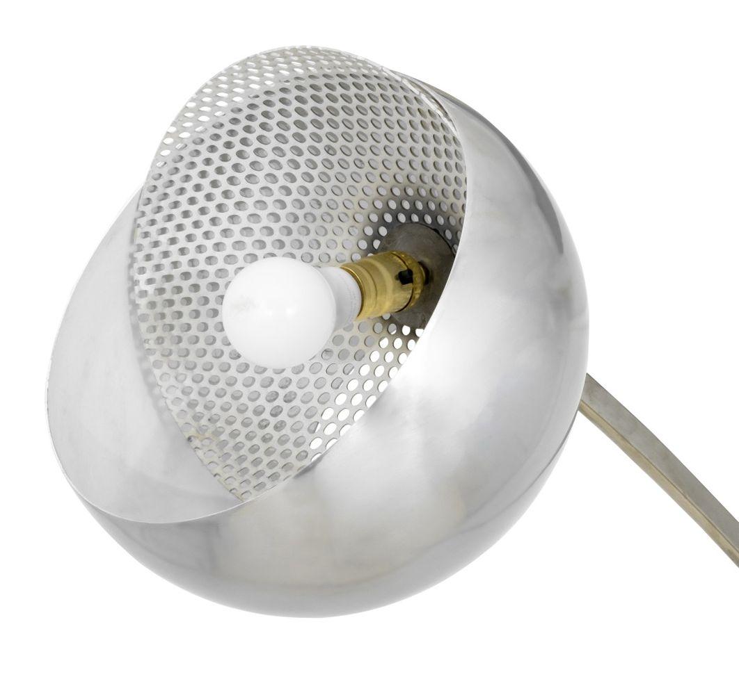 Achille Castiglioni for Flos Style Arc Floor Lamp, black rectangular composite base, arched steel arm, and globe lampshade. Fully extended: 86