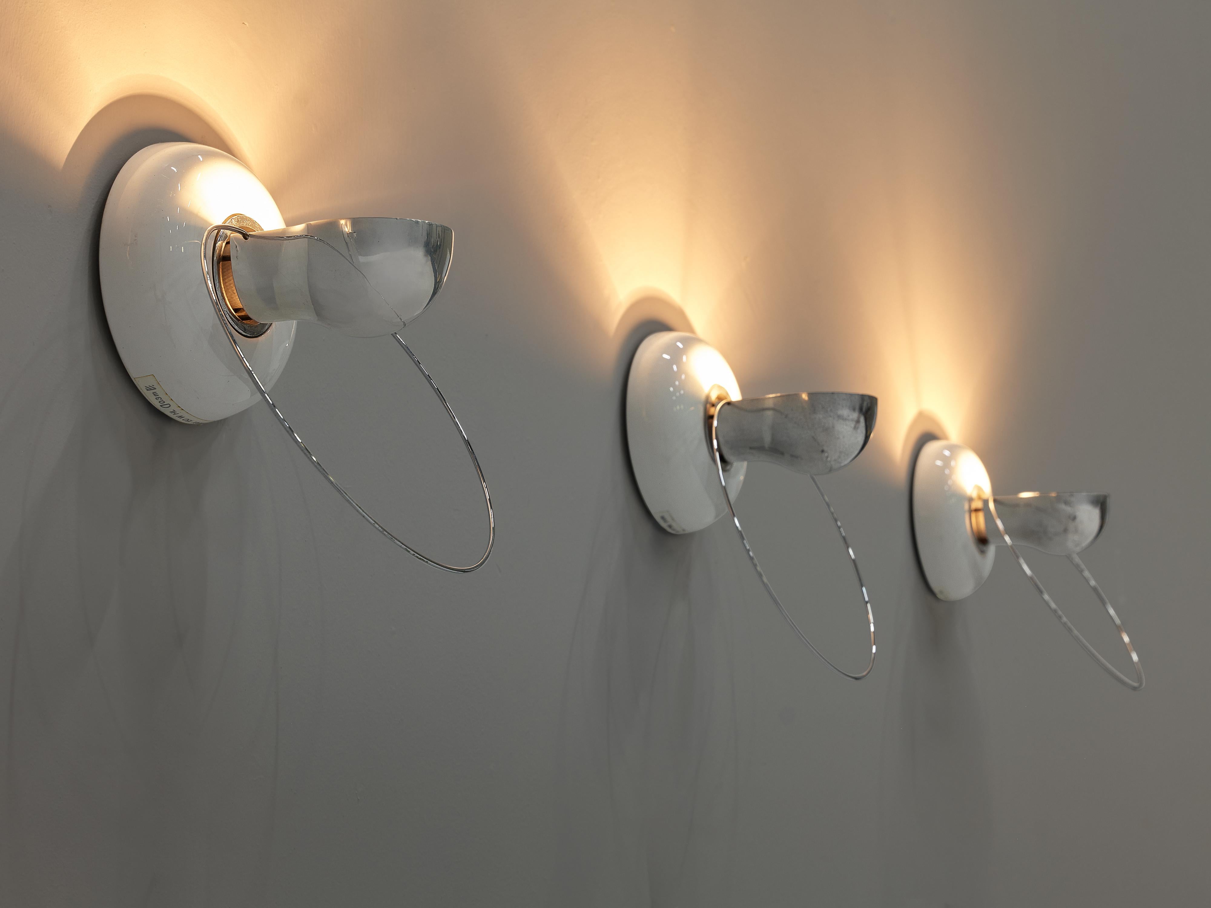 Italian Achille Castiglioni for Flos Wall Lamps Model ‘Bi Bip’
