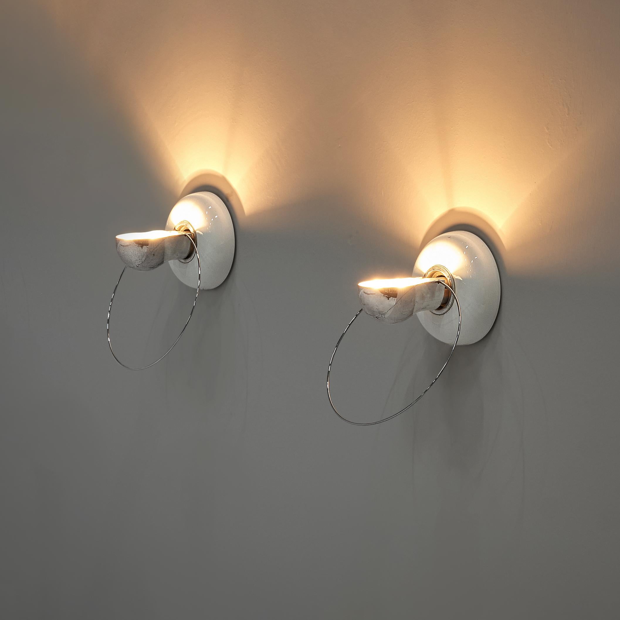 Metal Achille Castiglioni for Flos Wall Lamps Model ‘Bi Bip’