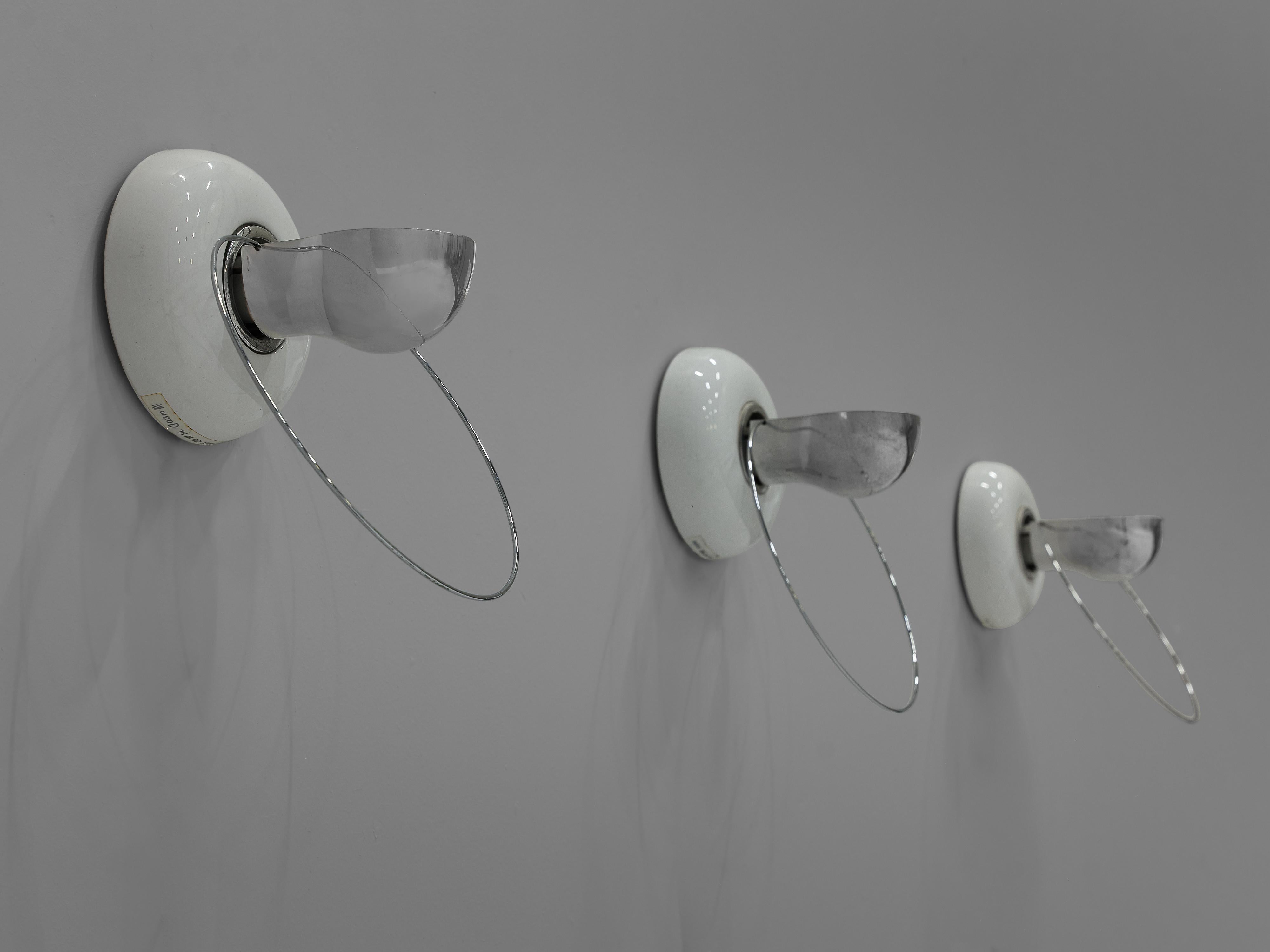 Metal Achille Castiglioni for Flos Wall Lamps Model ‘Bi Bip’