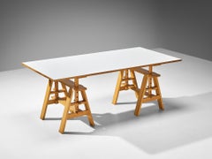 Achille Castiglioni for Zanotta Adjustable Table ‘Leonardo’ in Blond Wood