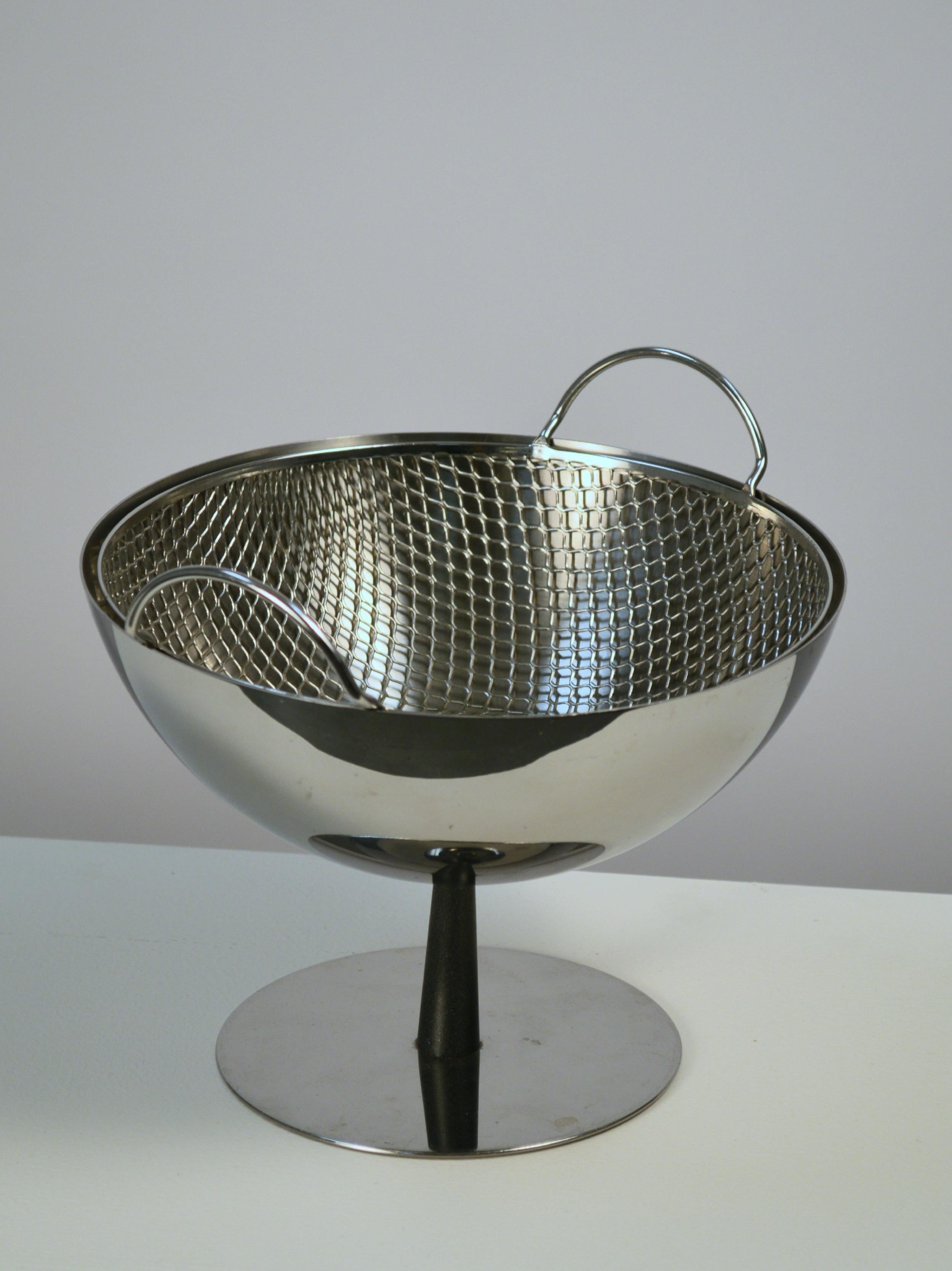 Achille Castiglioni Fruit Bowl with Strainer Designed for Alessi, Italy For Sale 5