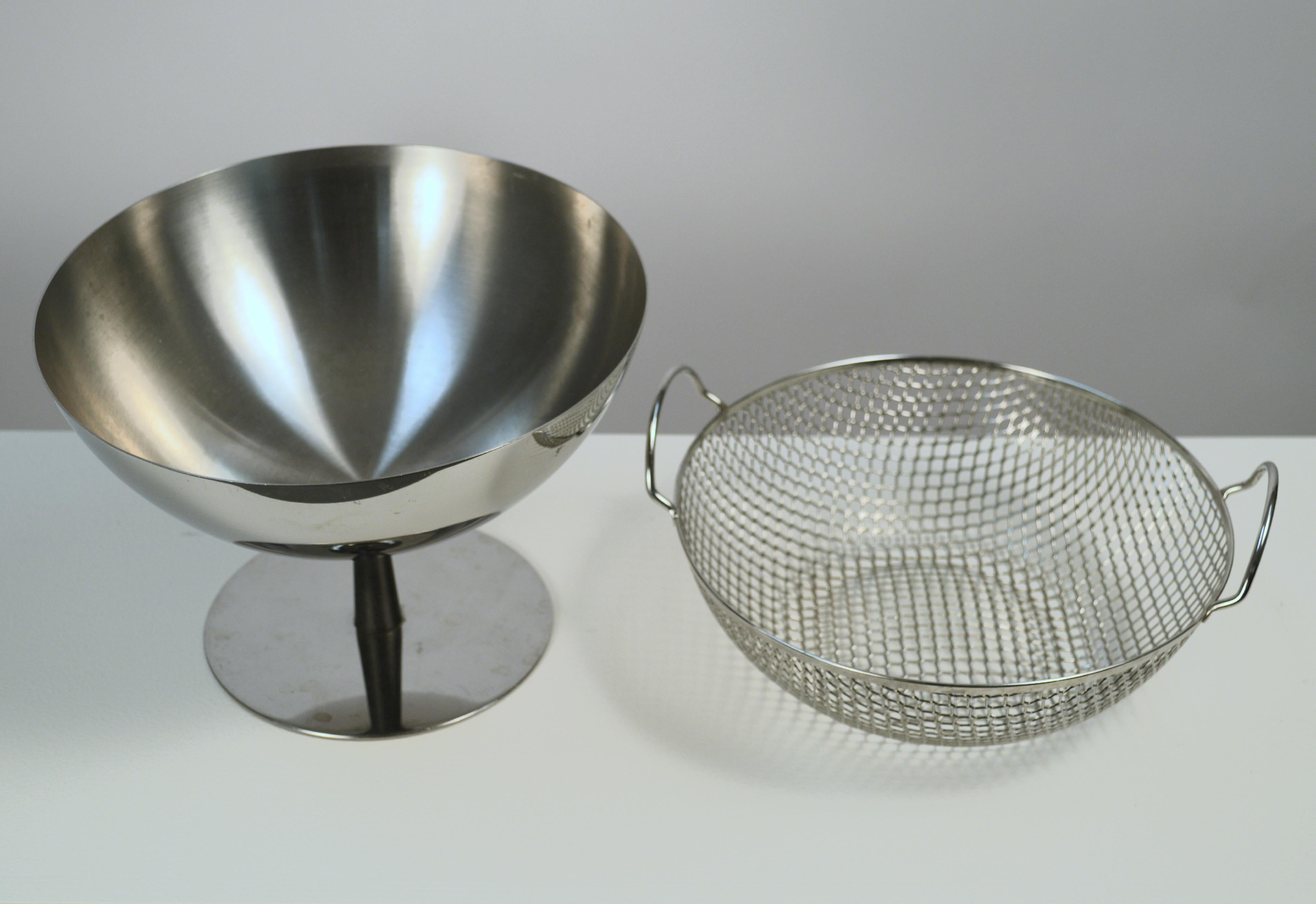 Post-Modern Achille Castiglioni Fruit Bowl with Strainer Designed for Alessi, Italy For Sale