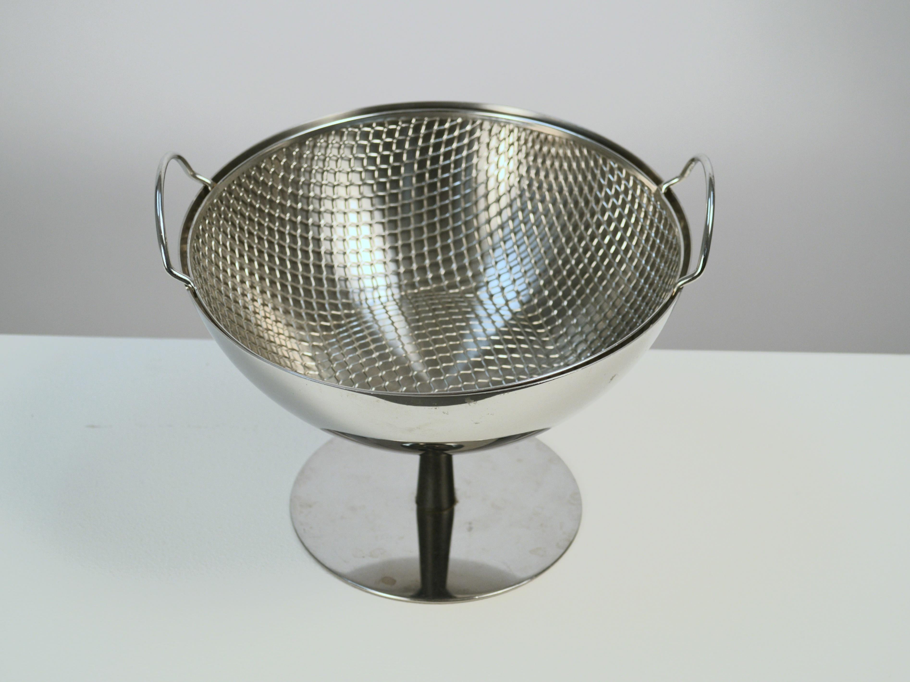 Achille Castiglioni Fruit Bowl with Strainer Designed for Alessi, Italy In Good Condition For Sale In Portland, ME