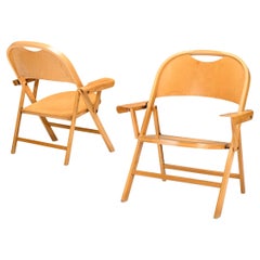 Achille Castiglioni “Ginevra” Folding Armchairs for Bbb Bonachina, Italy 1979