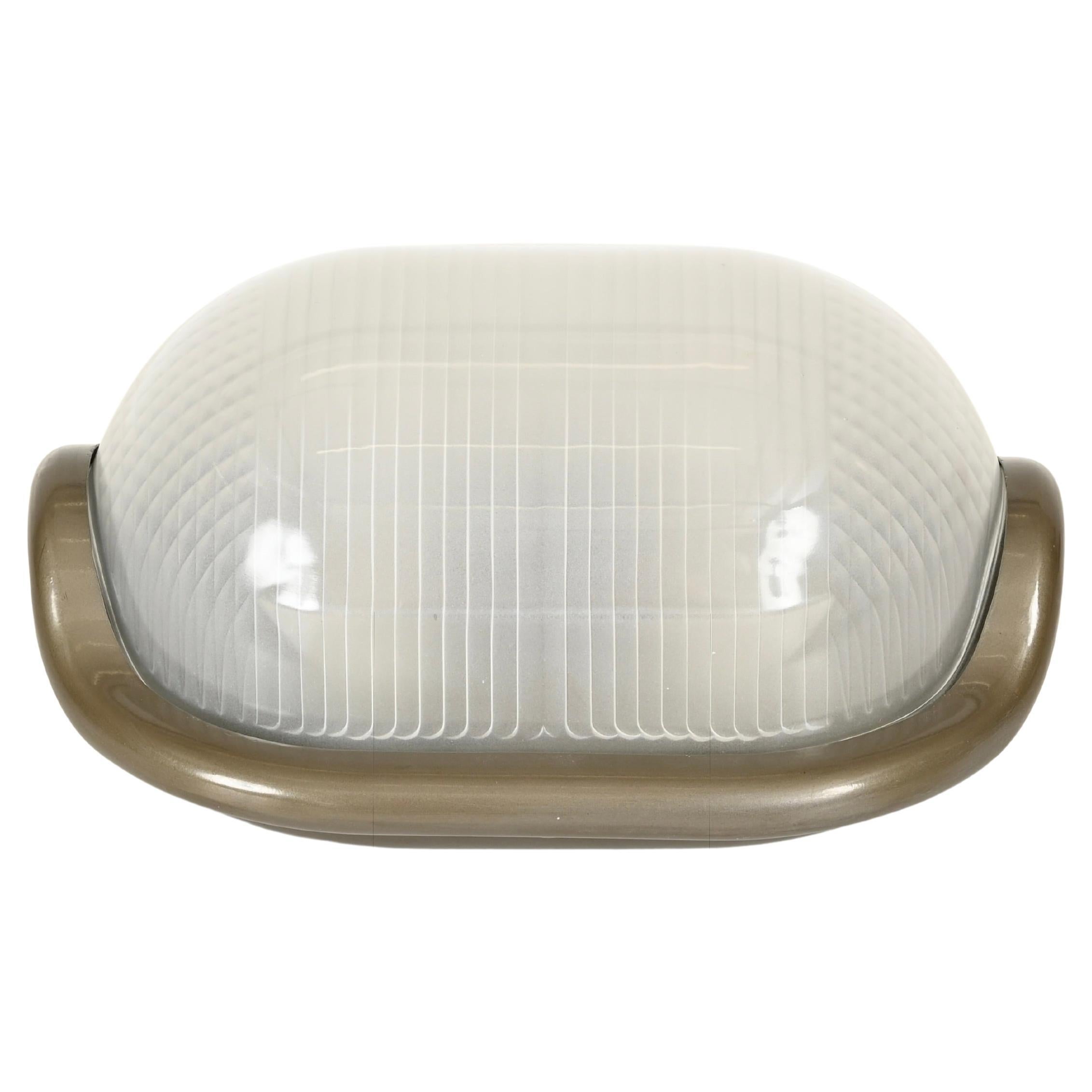 Achille Castiglioni Grey "Noce" Wall, Ceiling or Table Lamp by Flos, Italy 1960 For Sale