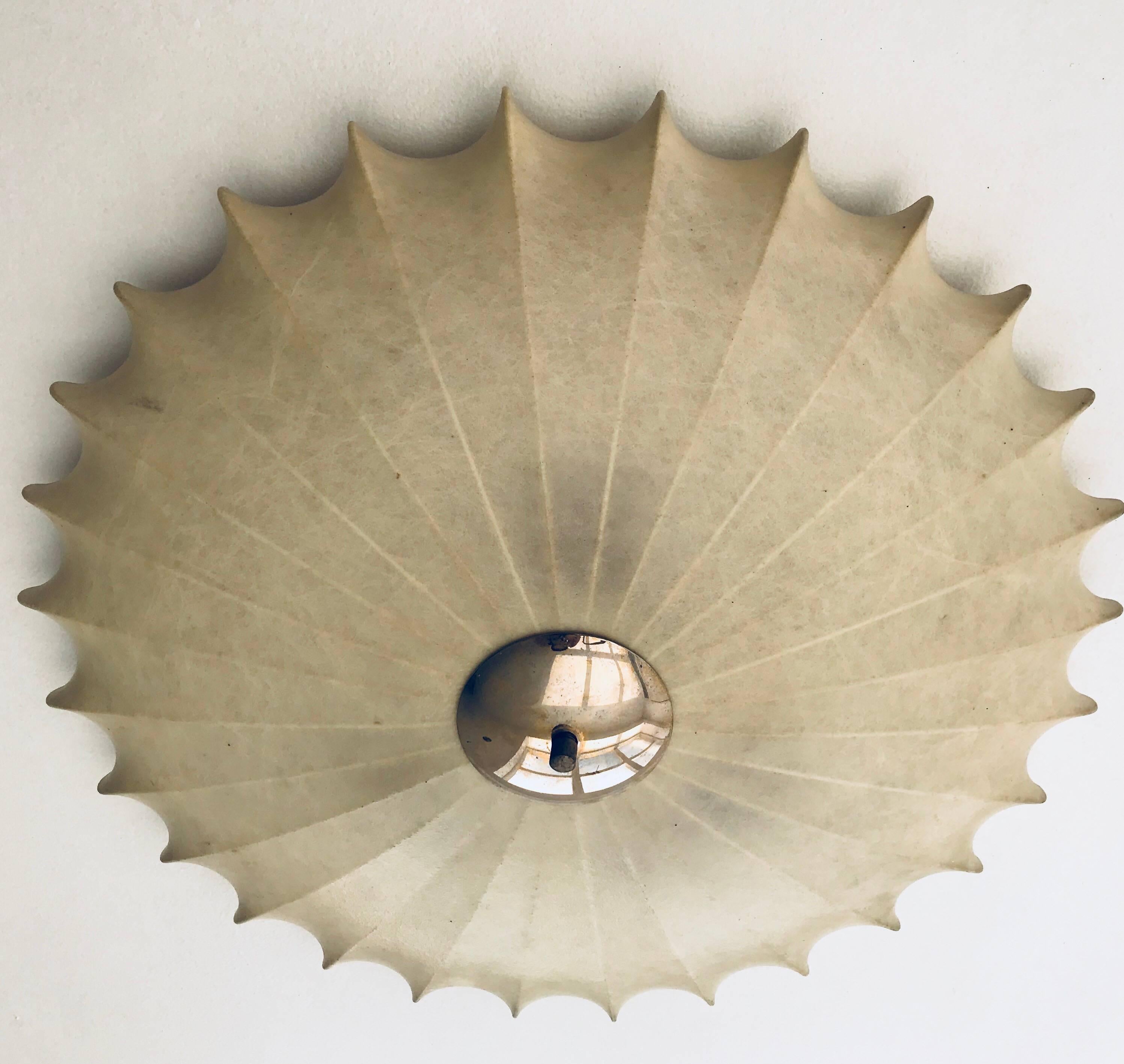 Achille Castiglioni Italian Flush Ceiling Light, 1960s 1