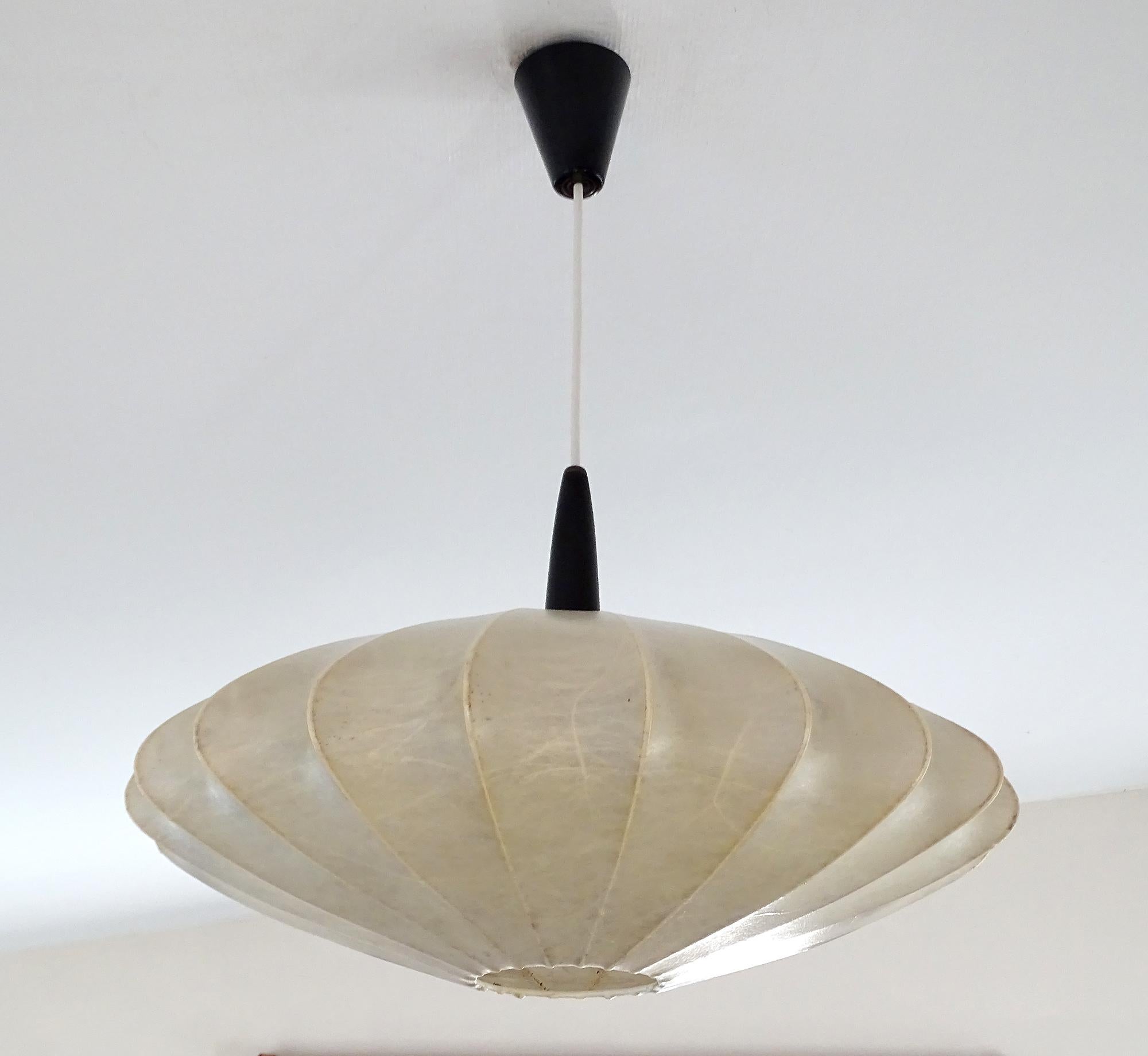 Mid-Century Modern Achille Castiglioni Losange Cocoon Chandelier Pendant Lamp, Midcentury Design For Sale