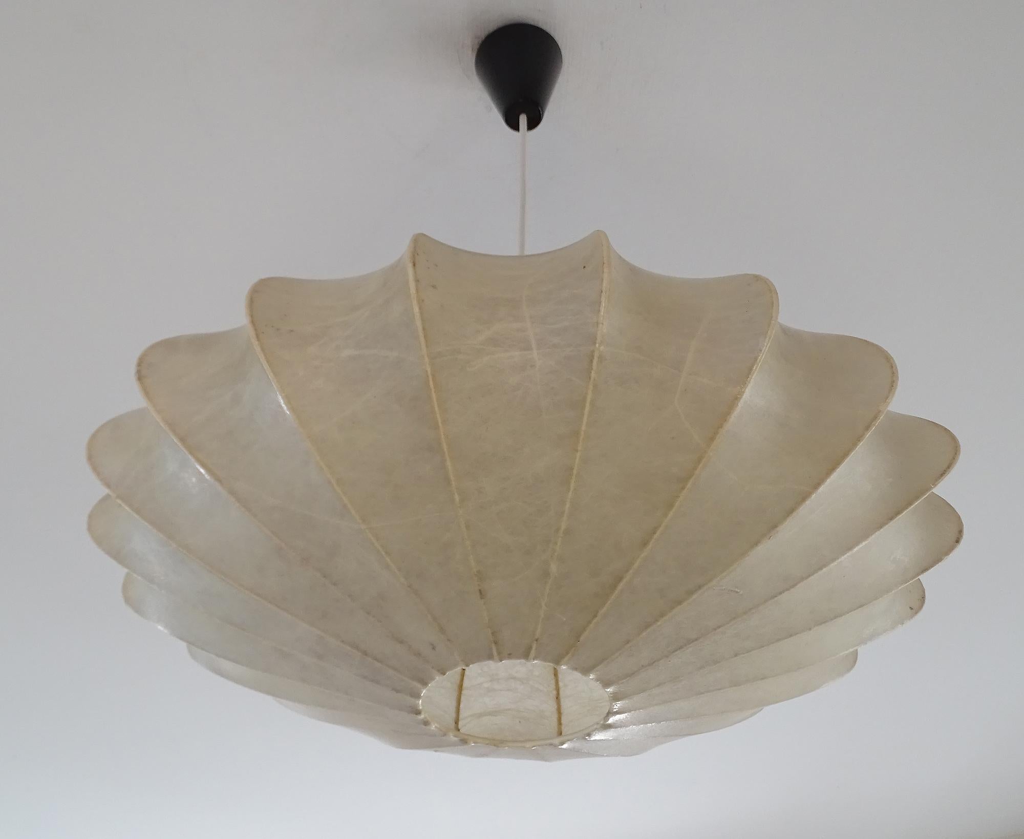 Synthetic Achille Castiglioni Losange Cocoon Chandelier Pendant Lamp, Midcentury Design For Sale