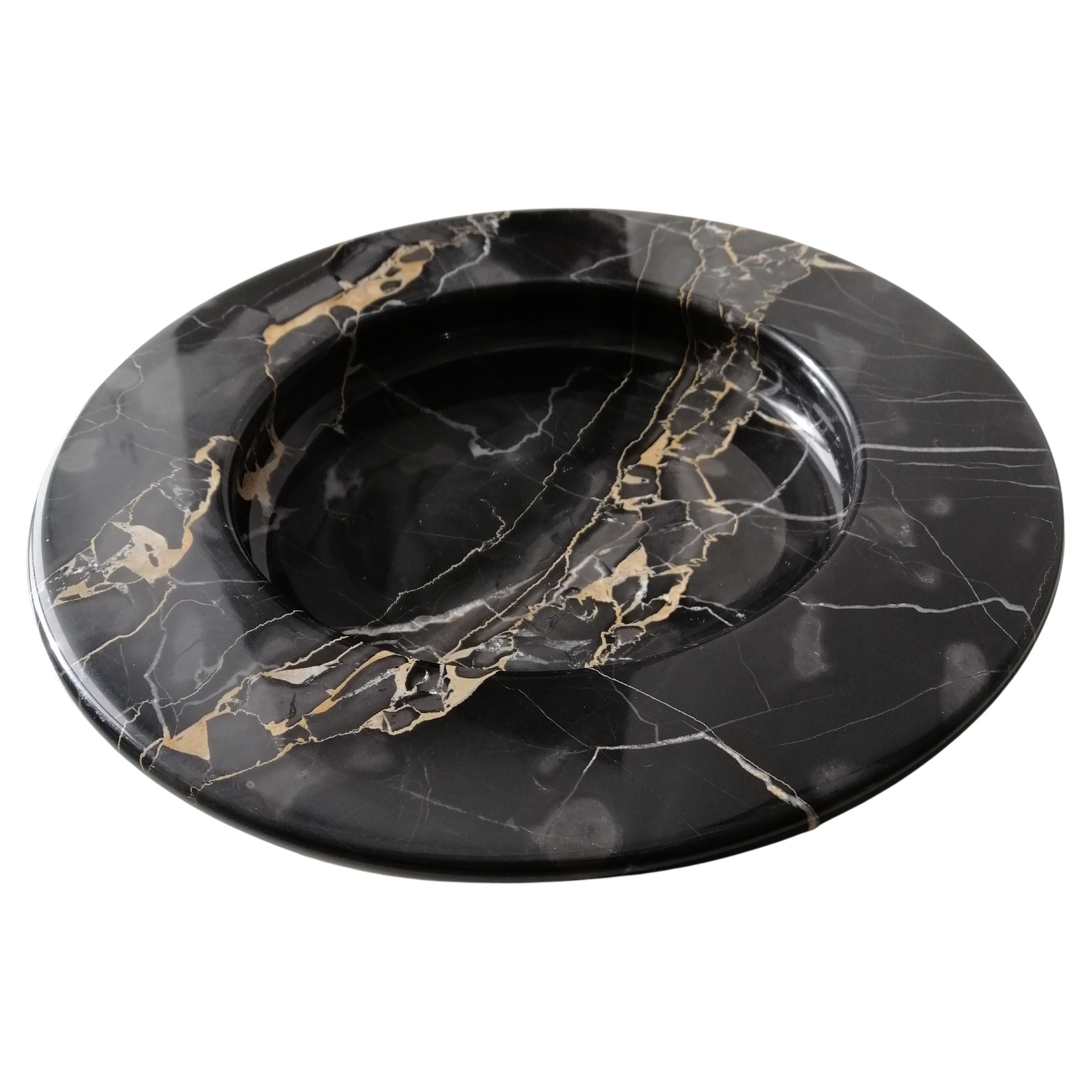 Achille Castiglioni "Miniround" Black Portoro Marble Bowl for Up & Up For Sale