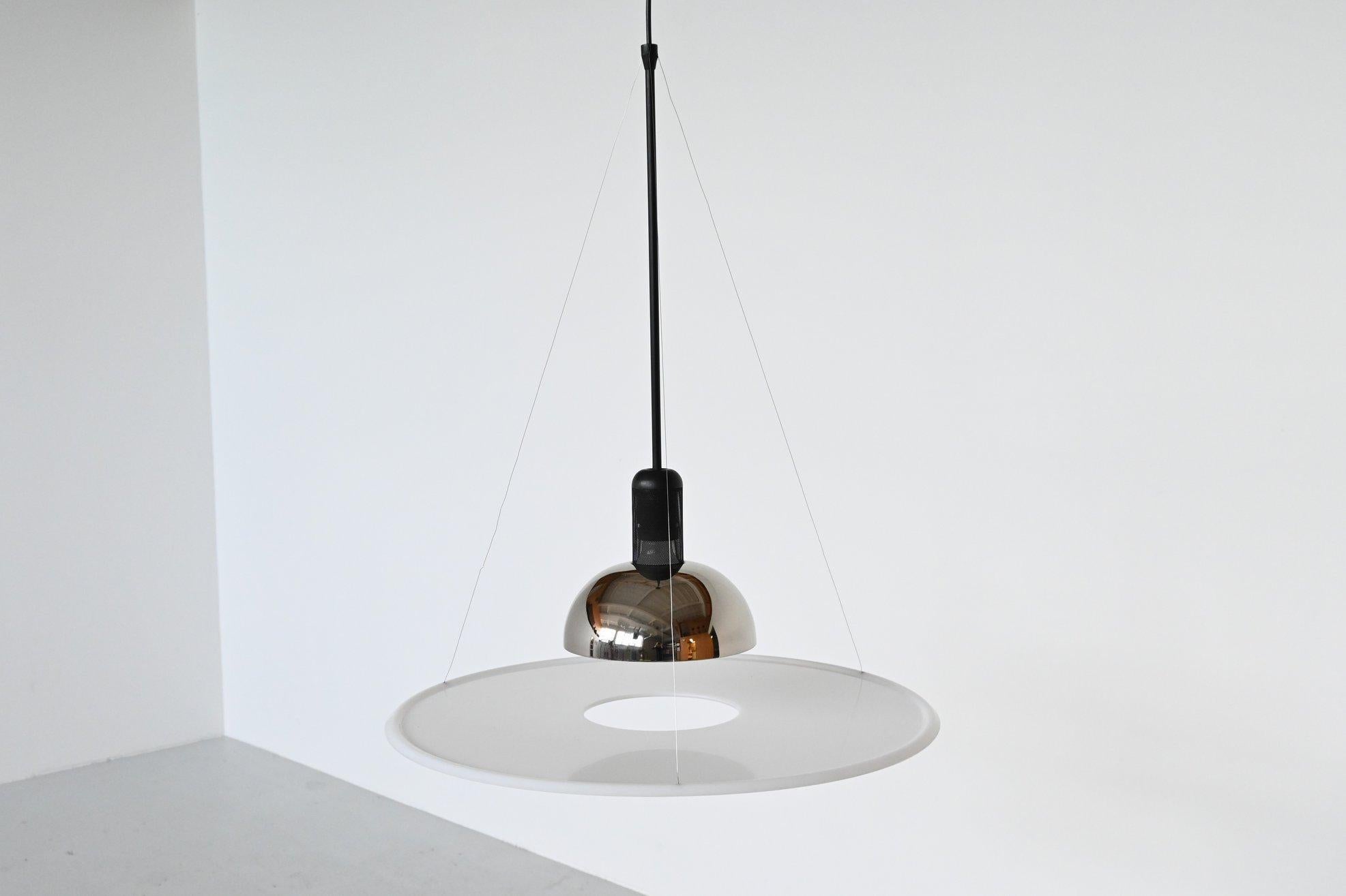 Mid-Century Modern Achille Castiglioni Model Frisbi 850 Pendant Lamp Flos, Italy, 1978