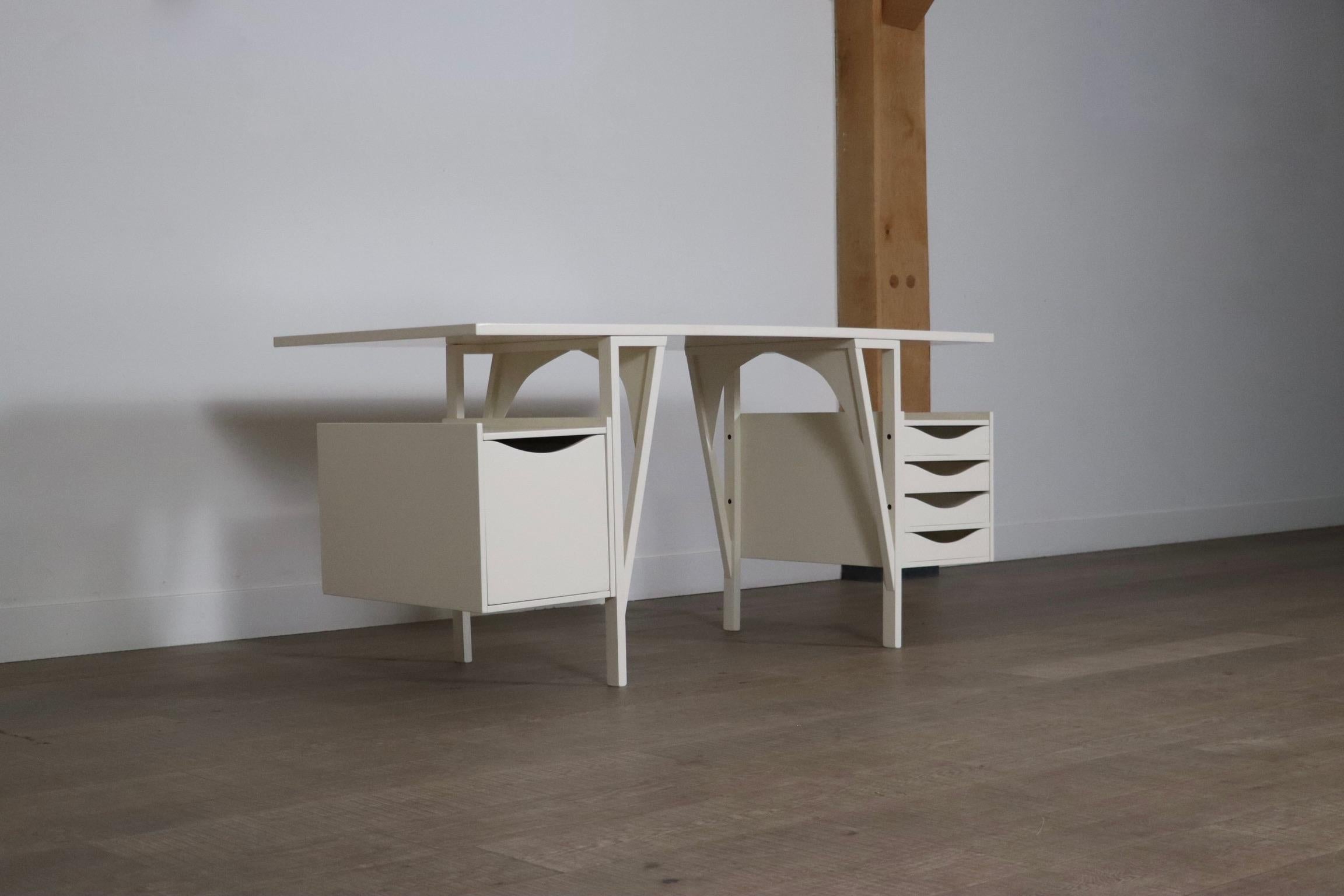 Fine XX secolo Achille Castiglioni Scrivania Quark BBB Bonacina, Italia, 1982