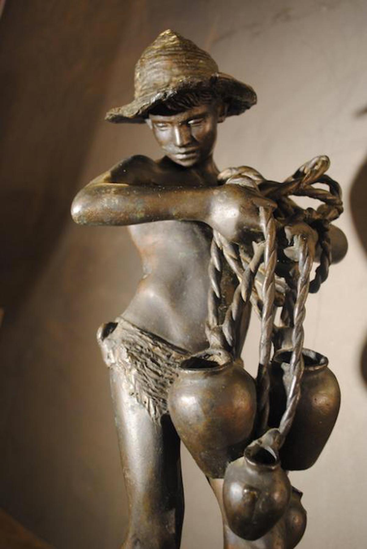 Sculpture Pescatorello d'Achille D'Orsi, début des années 1900 Bon état - En vente à bari, IT