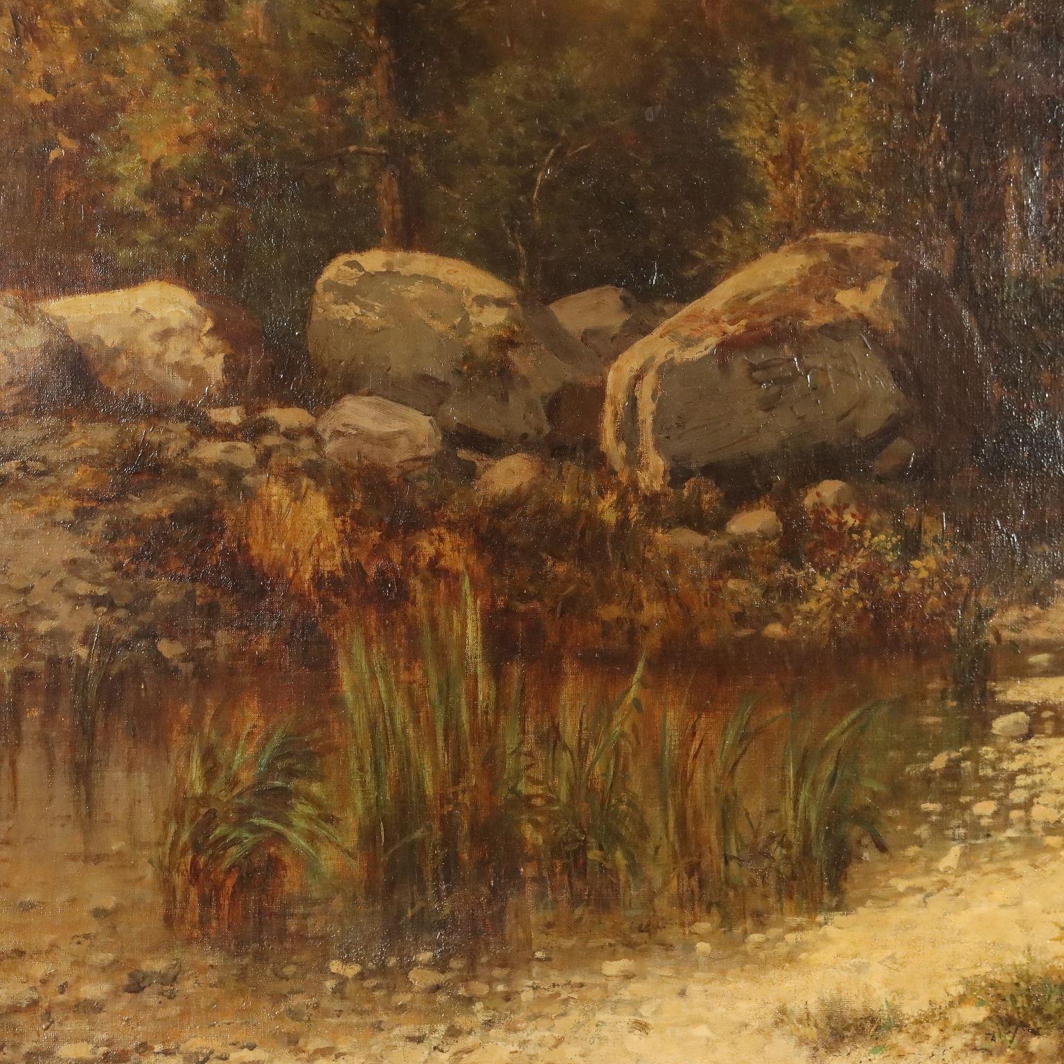Paesaggio con Gregge e Pastori XIX secolo im Angebot 5