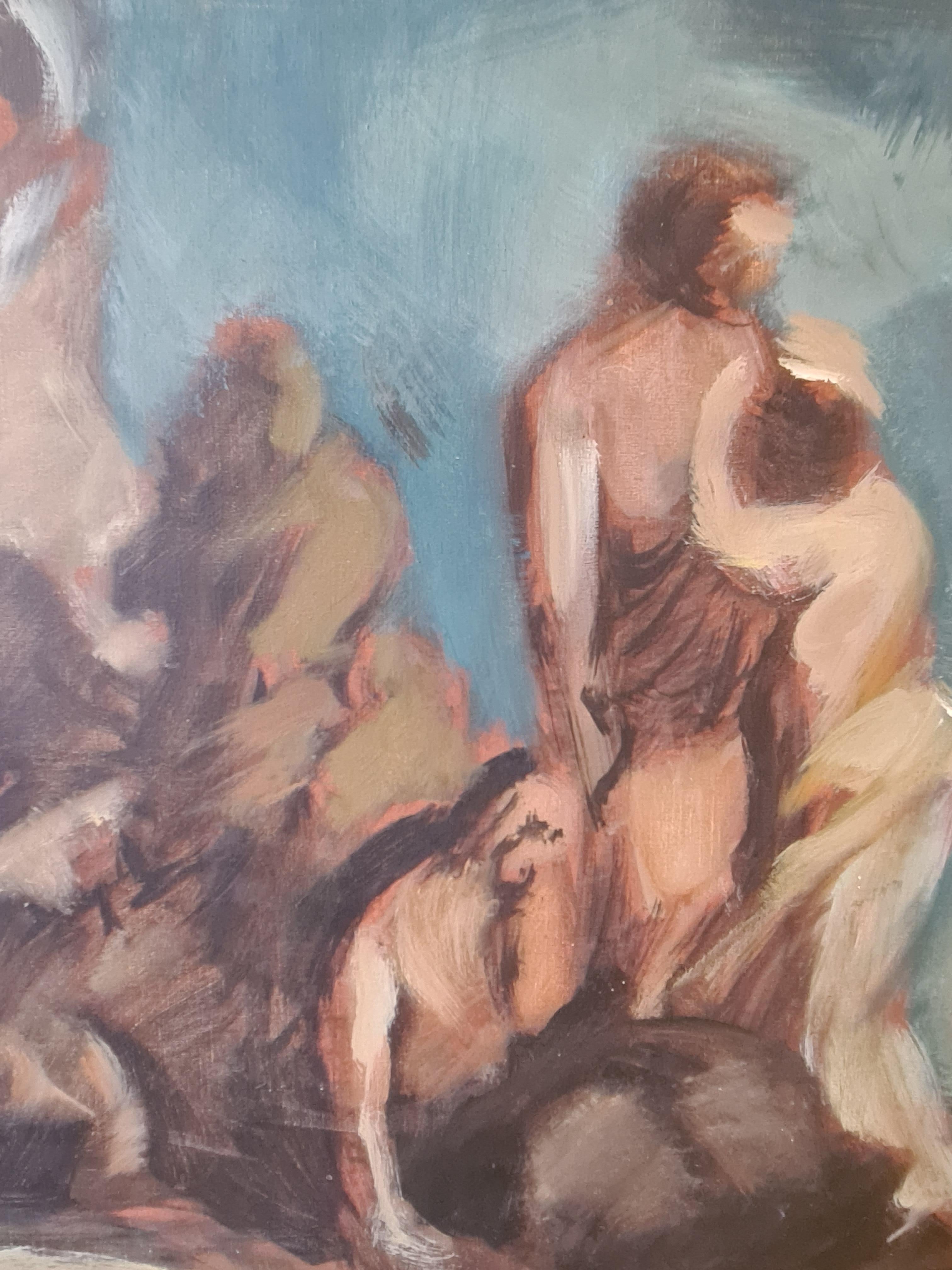 Circle of Othon Friesz, Le Naufrage, Large Scale Oil on Canvas 6