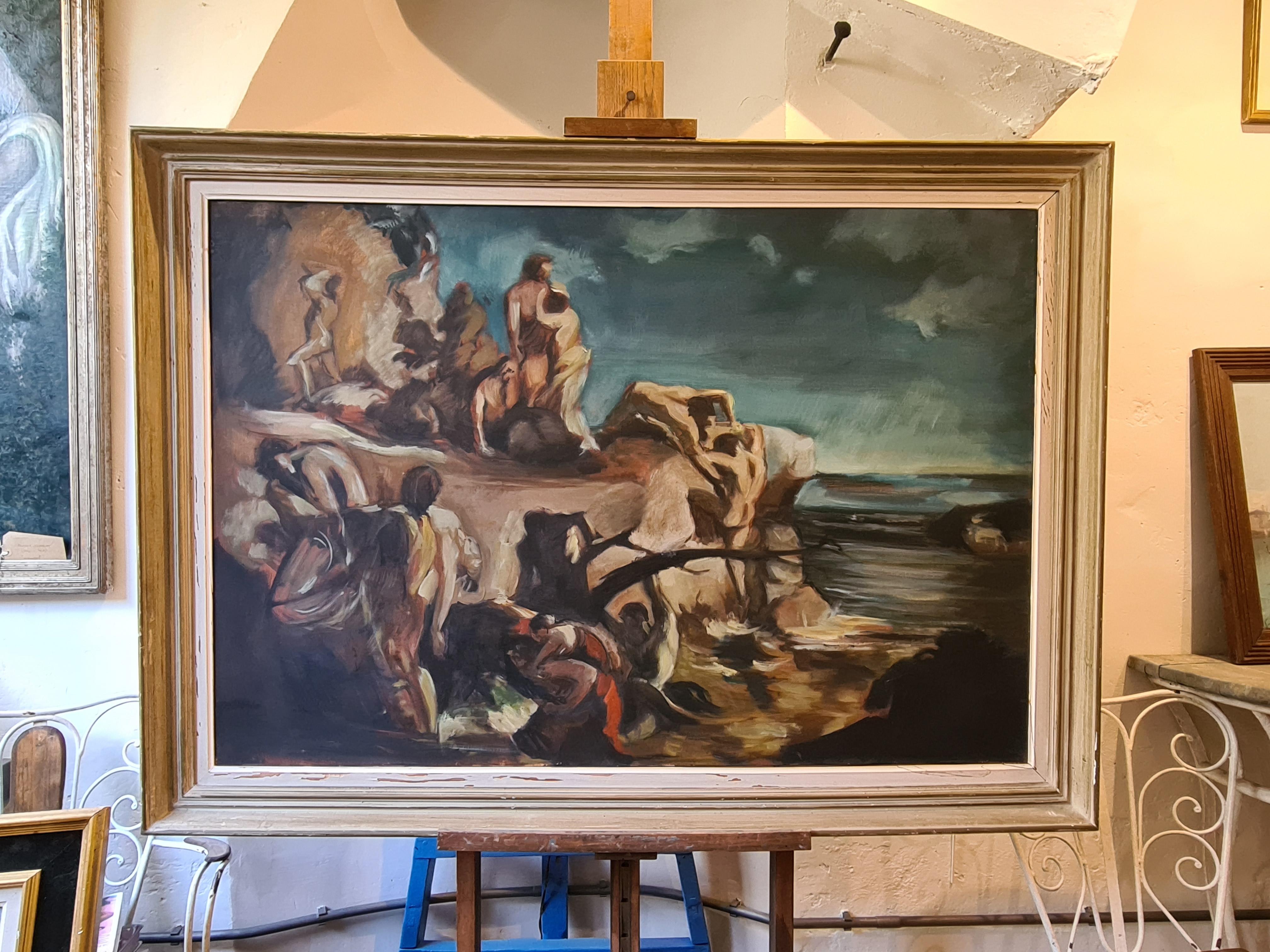Circle of Othon Friesz, Le Naufrage, Large Scale Oil on Canvas 7