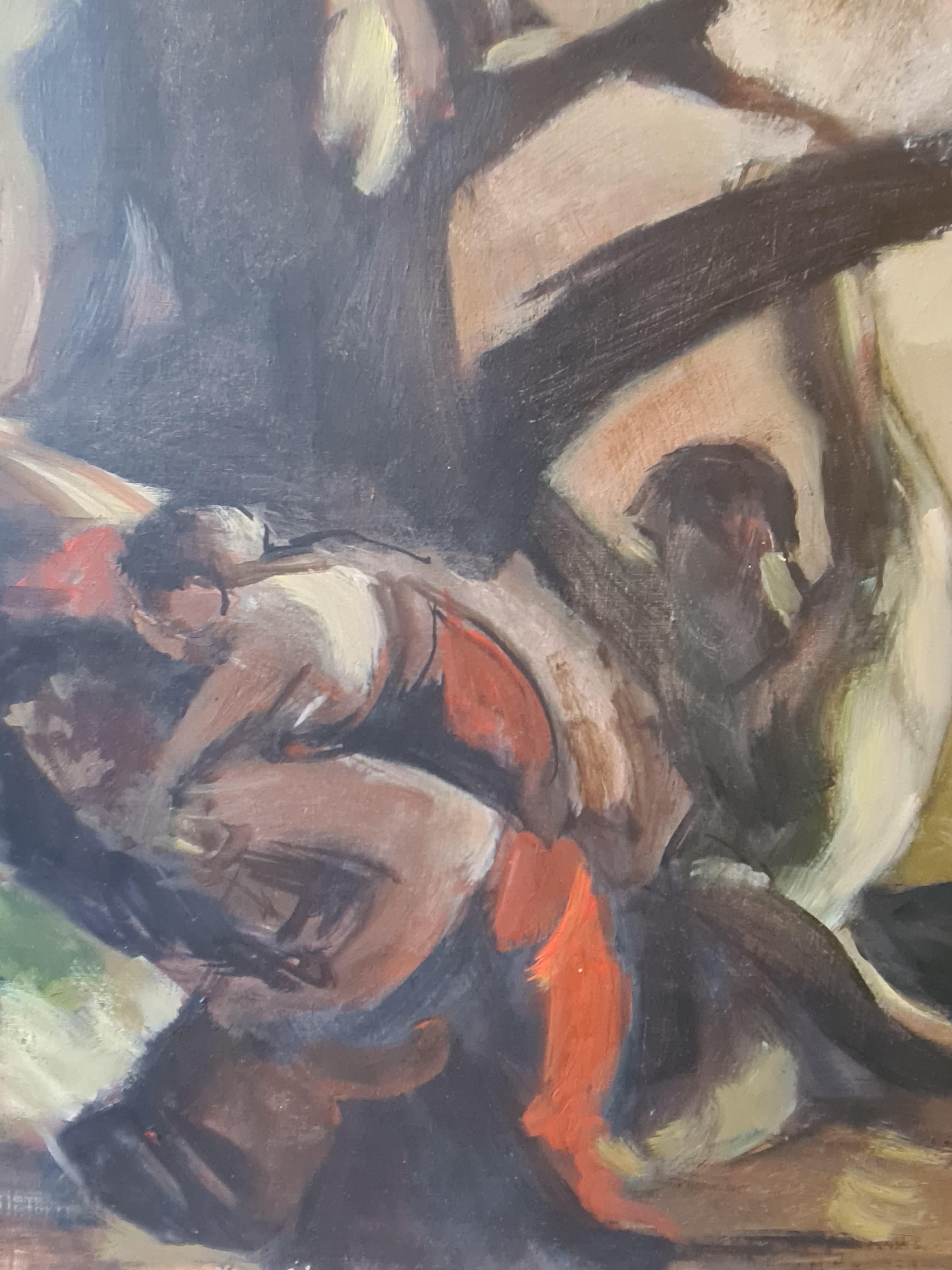 Circle of Othon Friesz, Le Naufrage, œuvre sur toile à grande échelle  - Post-impressionnisme Painting par Achille-Émile Othon Friesz