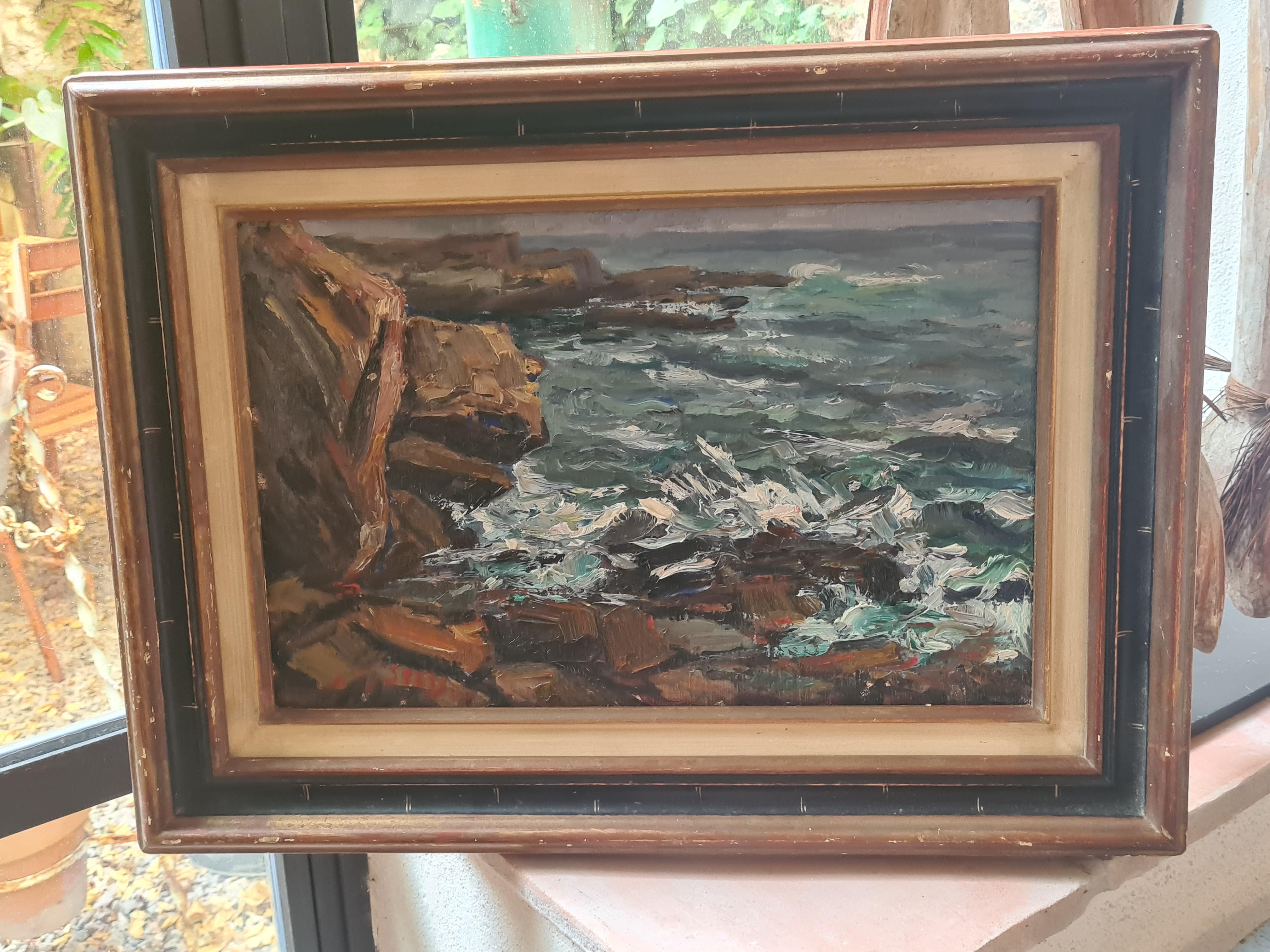 Expressionist Seascape, Bord de la Mer, Cassis, South of France For Sale 7