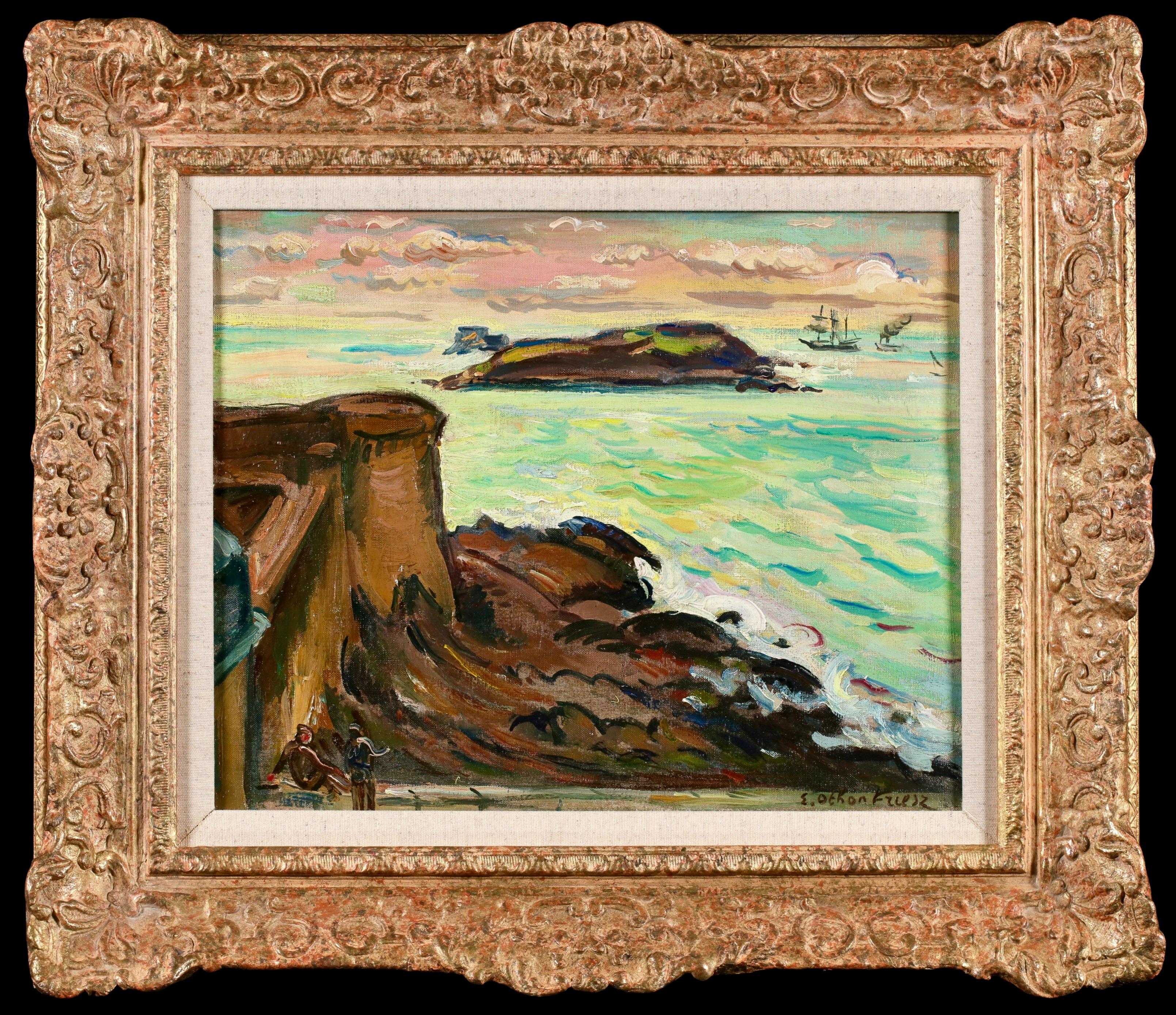 Le Grand Be - Saint-Malo - Post Impressionist Seascape Oil by Othon Friesz