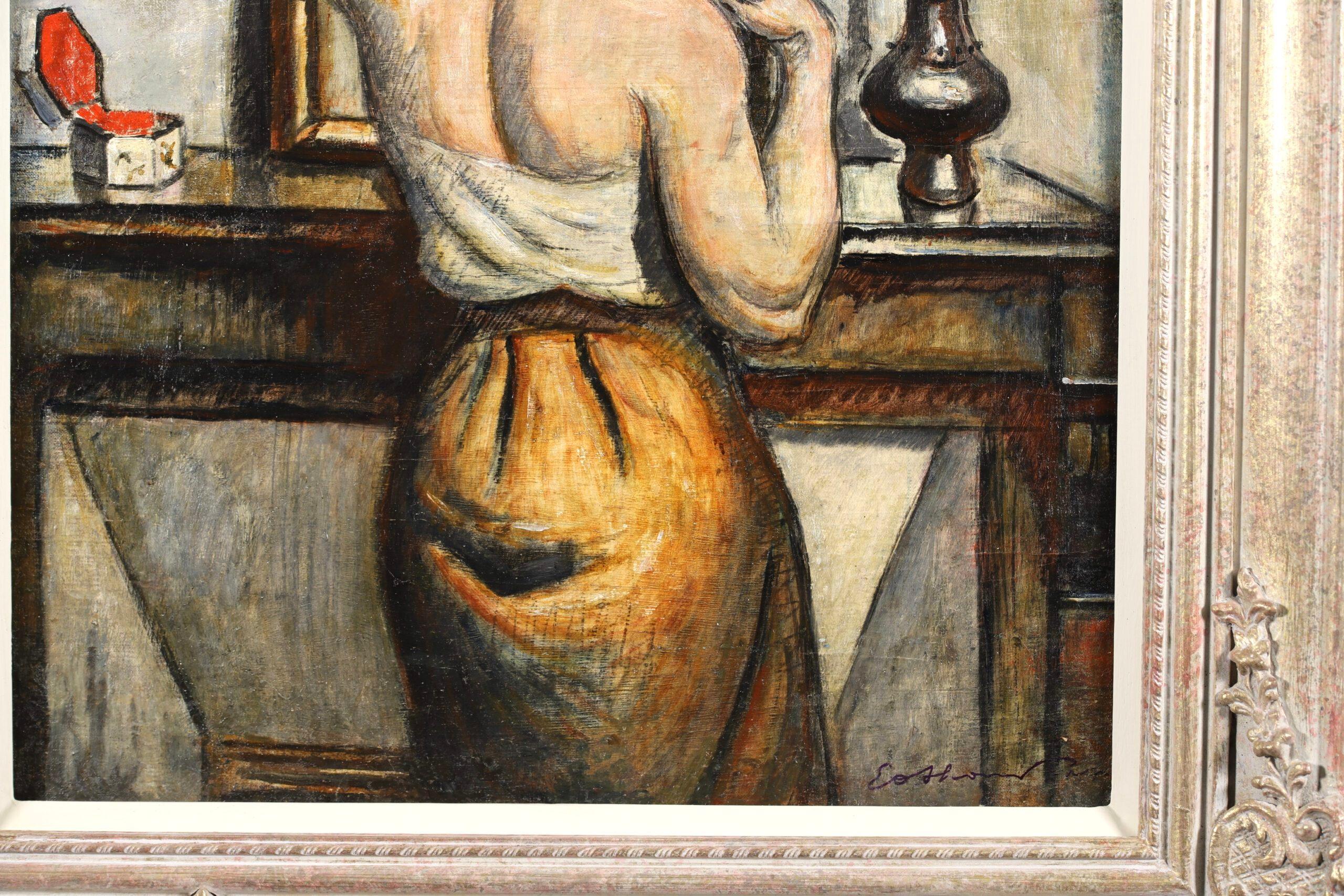 Nu dans un miroir - Post Impressionist Figurative Oil Painting by Othon Friesz 6