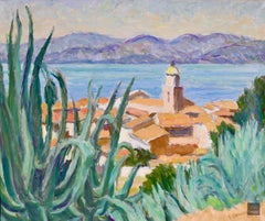 Vue de Saint Tropez - Post Impressionist Oil, Coastal Landscape by Othon Friesz