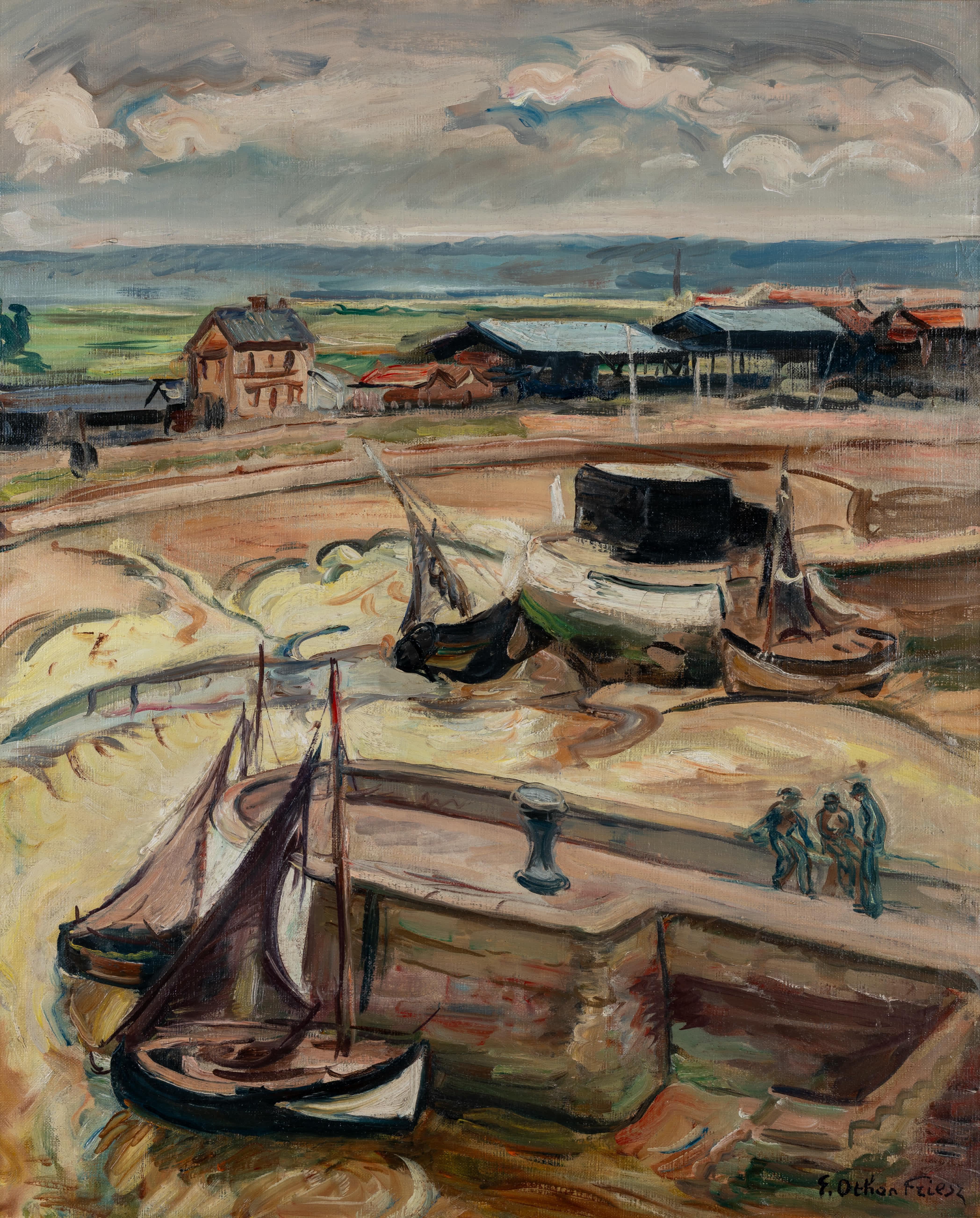 Vieux Bassin de Honfleur - Painting de Achille-Émile Othon Friesz