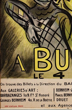 "Bal AAAA Bullier, " Original Lithograph Poster by Achille-Emile Othon Friesz
