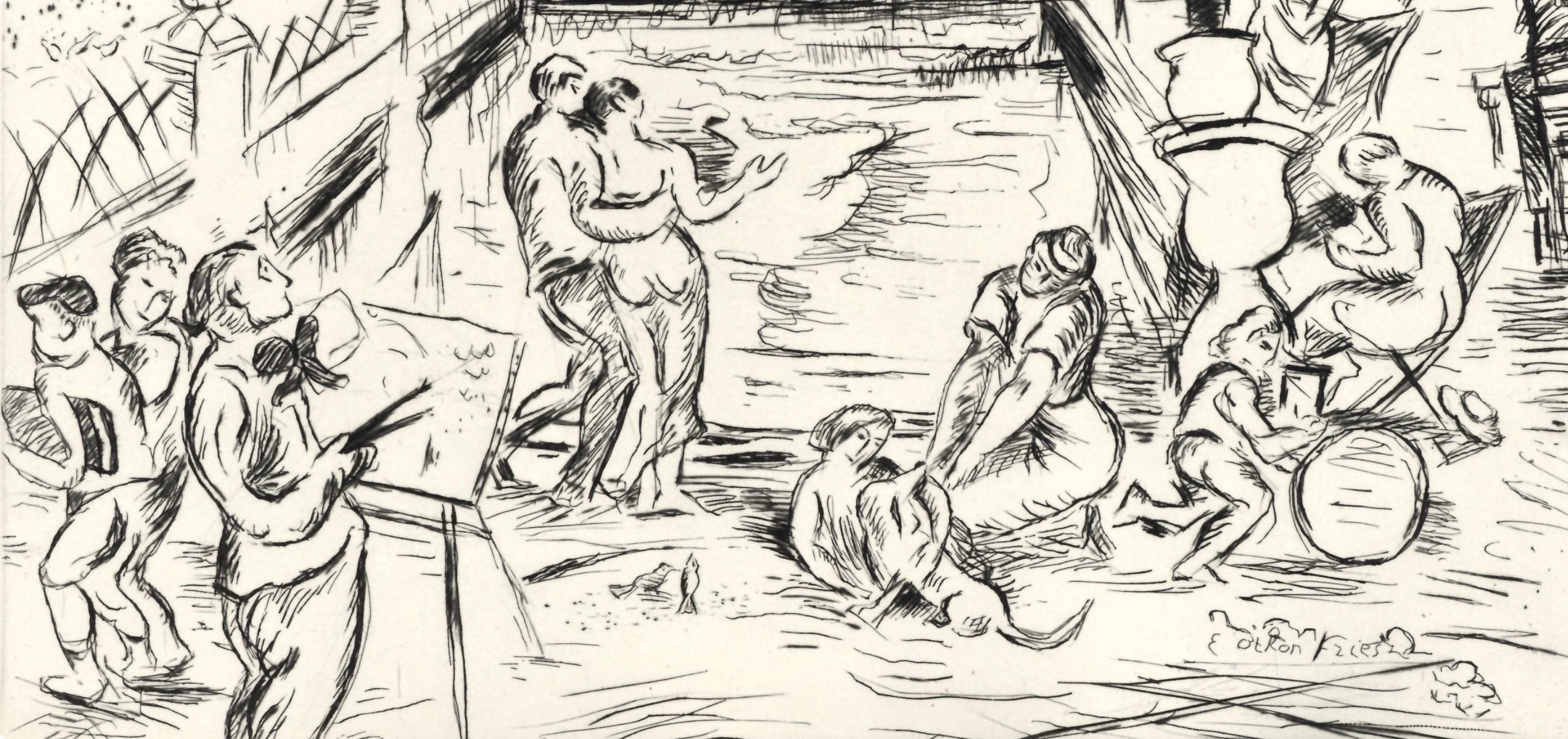 Fontaine Médicis, Jardin du Luxembourg, Paris, A La gloire à Paris, Othon Friesz en vente 1