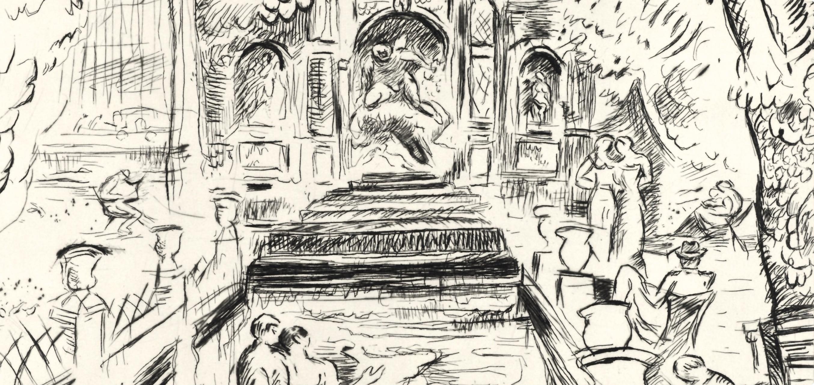 Fontaine Médicis, Jardin du Luxembourg, Paris, A La gloire à Paris, Othon Friesz en vente 2