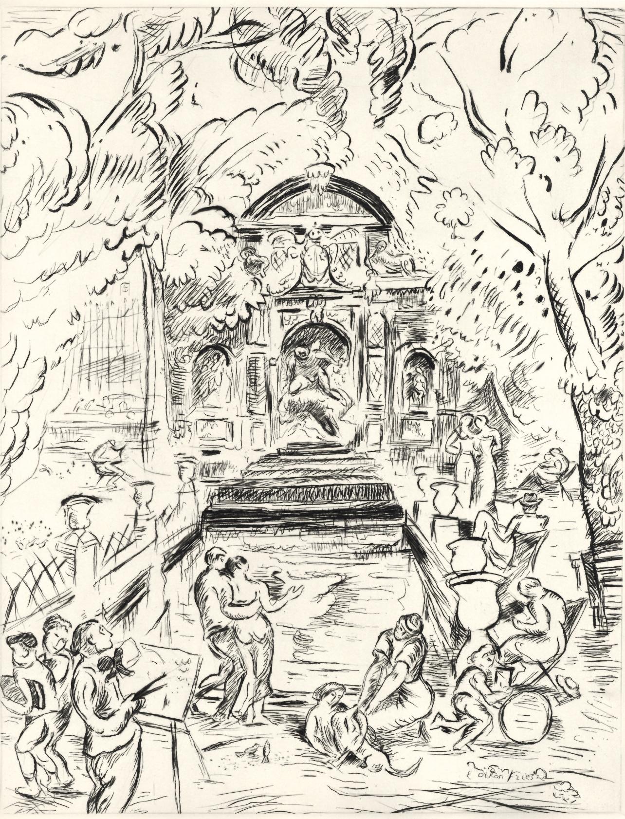 Médici Fountain, Luxembourg Gardens, Paris, A La gloire à Paris, Othon Friesz