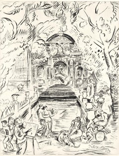 Fontaine Médicis, Jardin du Luxembourg, Paris, A La gloire à Paris, Othon Friesz