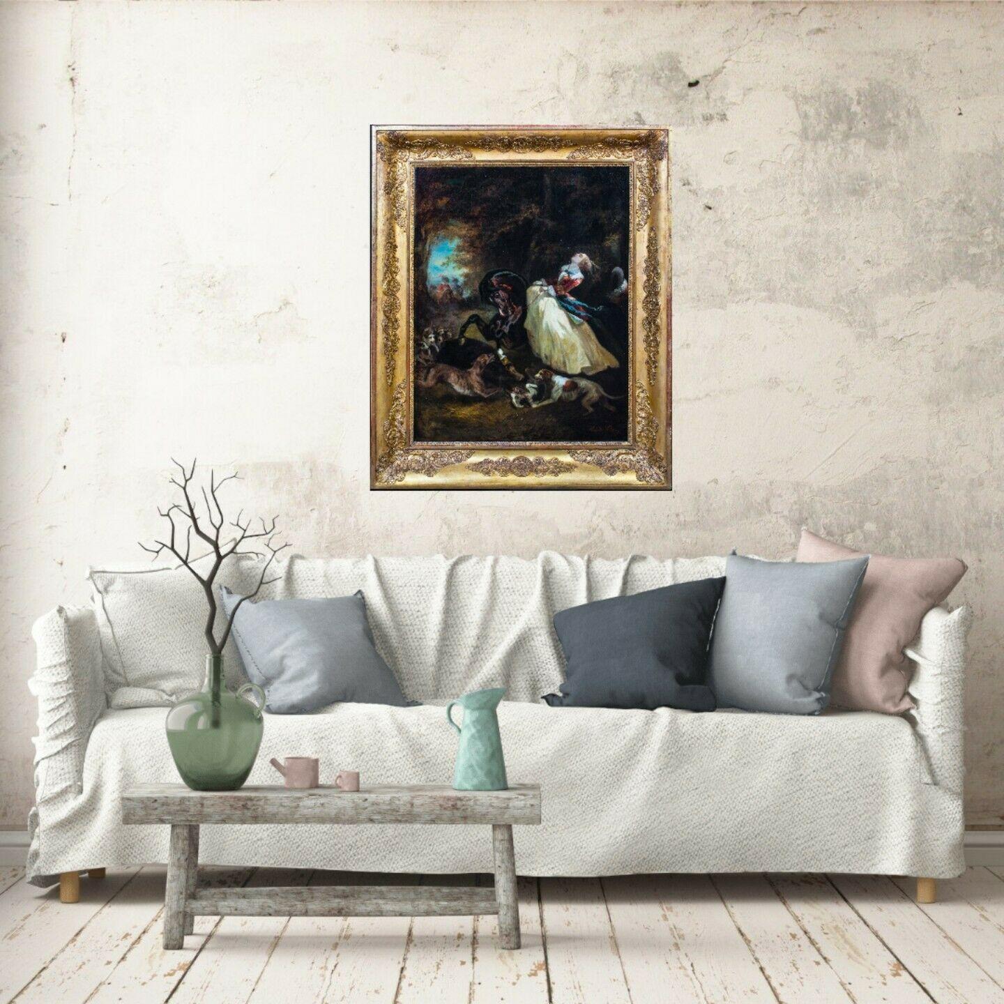 The Death Of Mary of Burgundy (1457-1482) - Painting by Achille Giroux