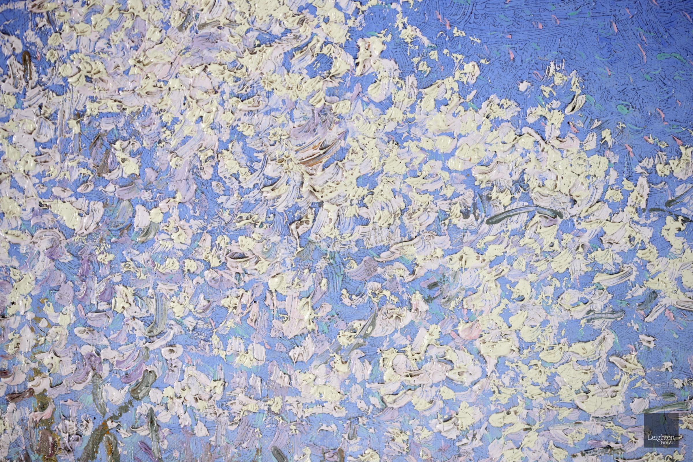Belveze du Razes - Neoimpressionistisches, pointillistisches Ölgemälde, Landschaft von Achille Lauge im Angebot 7
