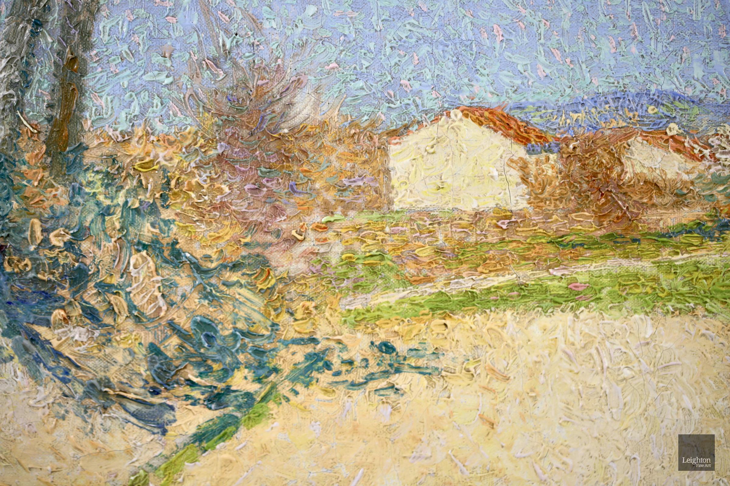 Belveze du Razes - Neo-Impressionist Pointillist Oil, Landscape by Achille Lauge For Sale 6