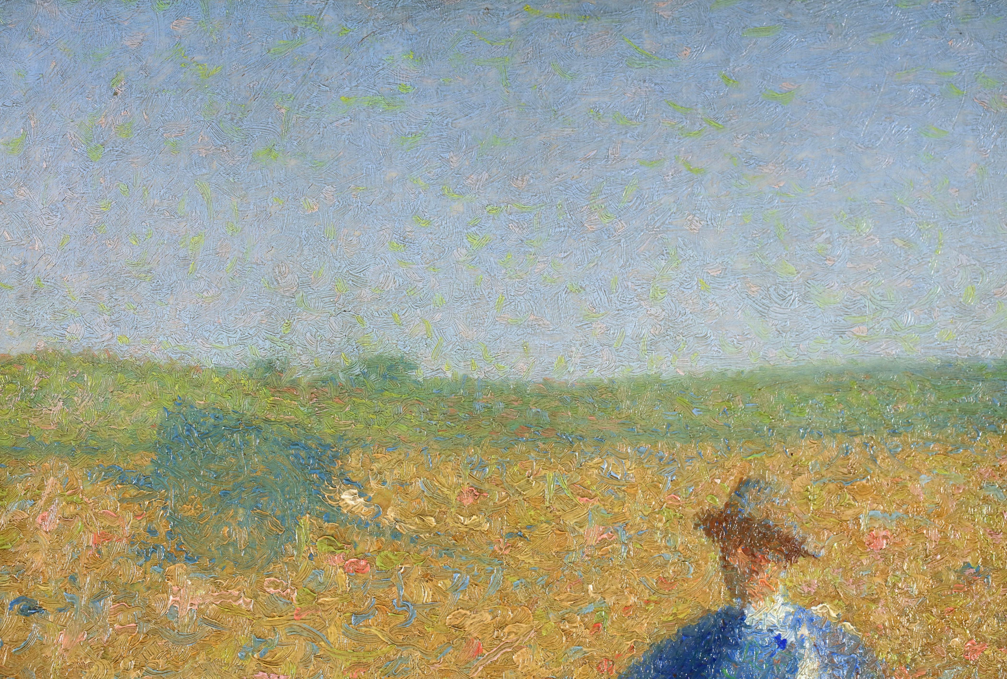 Les Semailles - Pintura al óleo figurativa neoimpresionista de Achille Lauge en venta 6